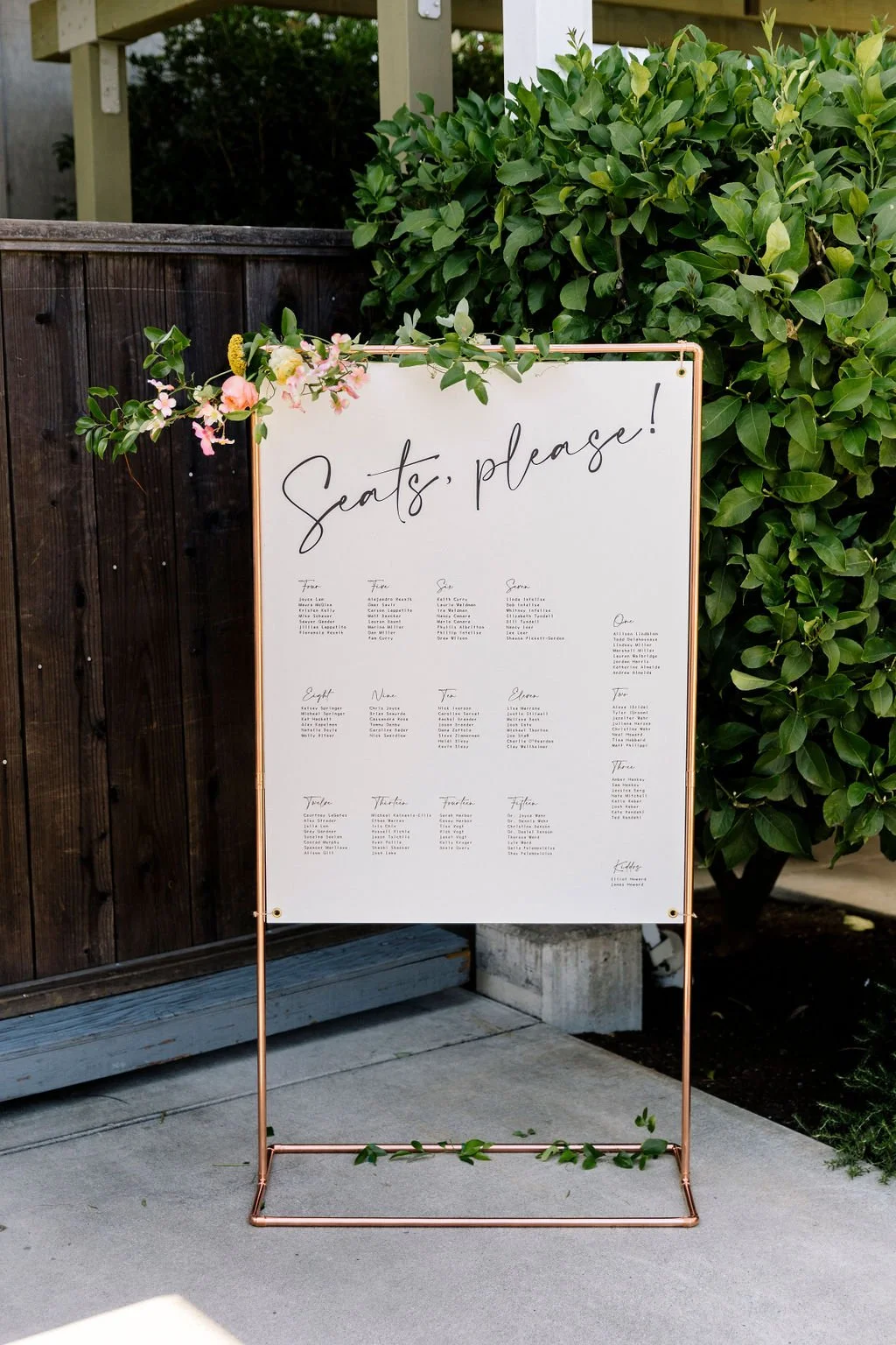 Table-sitting arrangements sprig pink flowers San Francisco California wedding. Image name: wedding-florist-boise-80