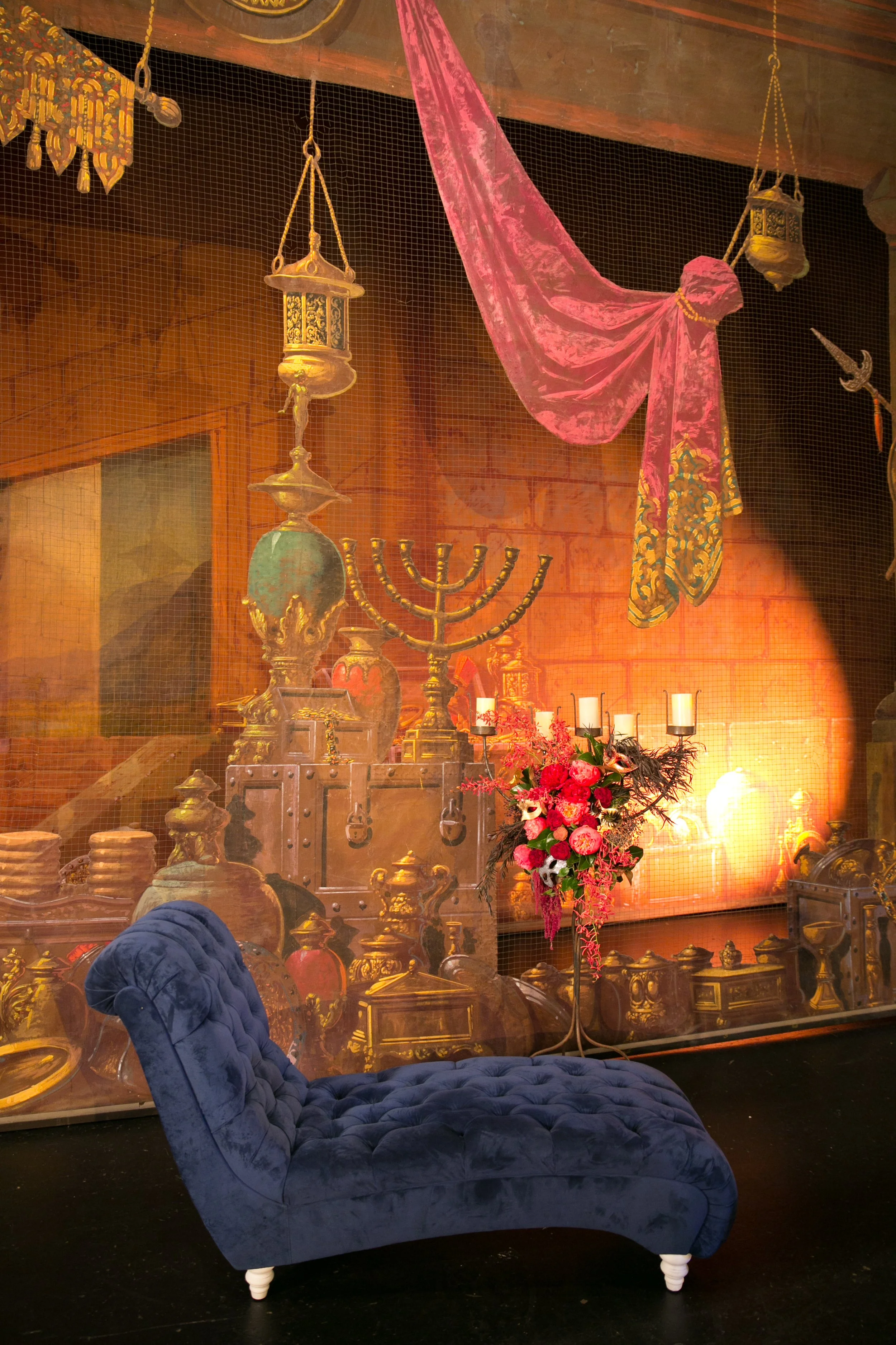 Blue chair masquerade ball San Francisco CA image name: corporate-florist-boise-34