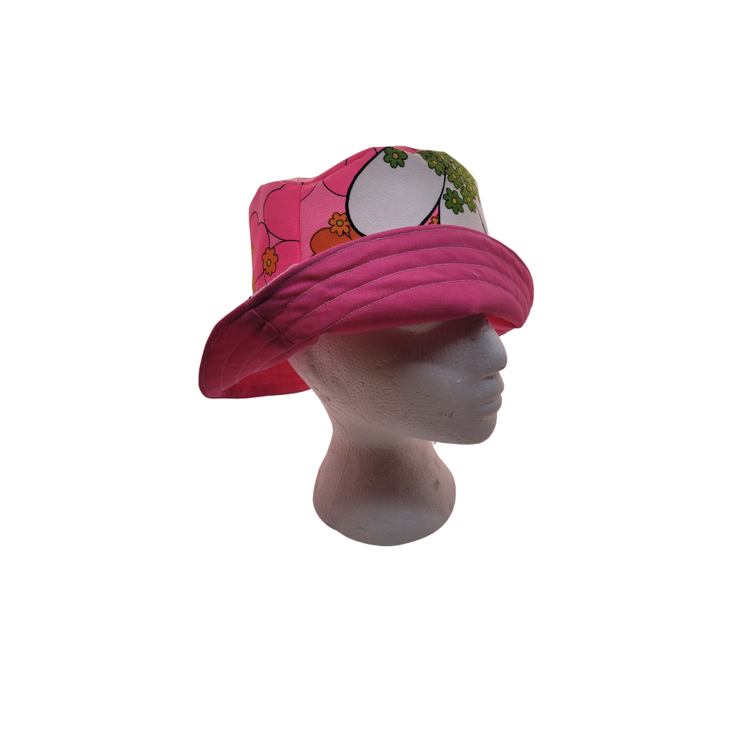Hot Pink 70's Pattern Bucket Hat — Aumoana Designs