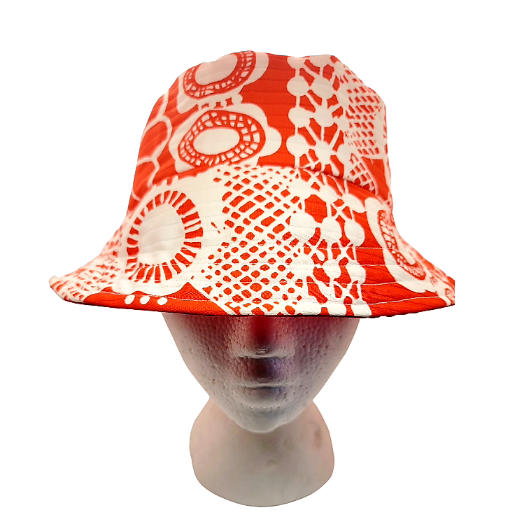 Reversible Red Vintage Fabric Bucket Hat — Aumoana Designs