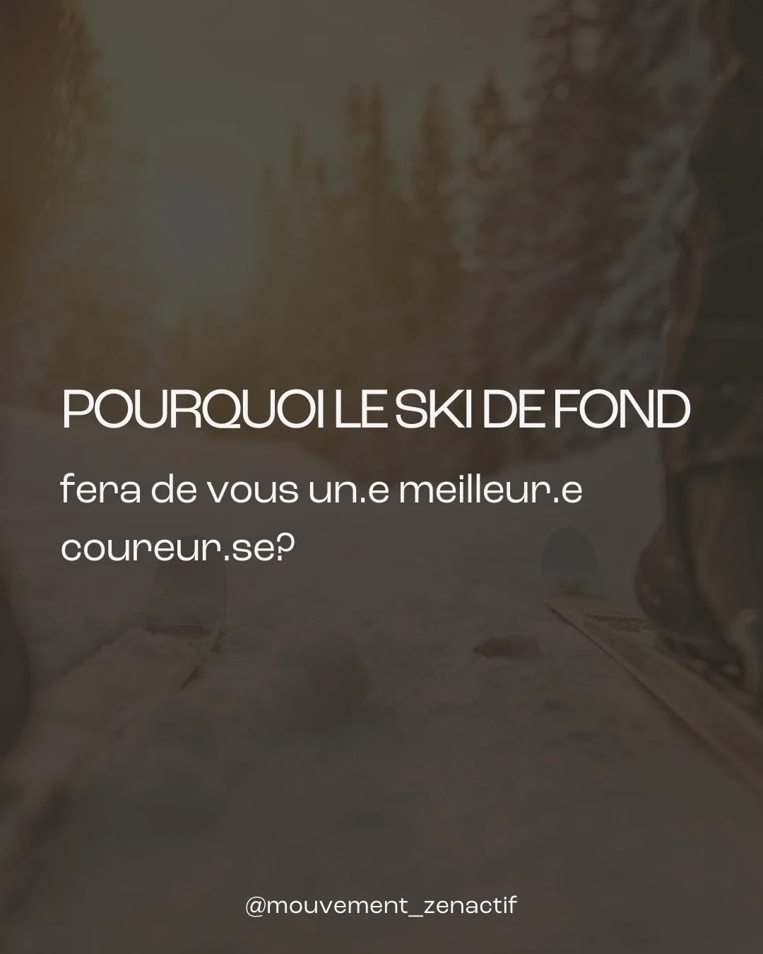 Le ski de fond est un excellent outil pour b&acirc;tir une base d&rsquo;endurance solide l&rsquo;hiver! ❄️

Que tu veuilles joindre nos cours de ski de fond pour am&eacute;liorer ta technique et en faire plus longtemps ou simplement pour avoir plus d