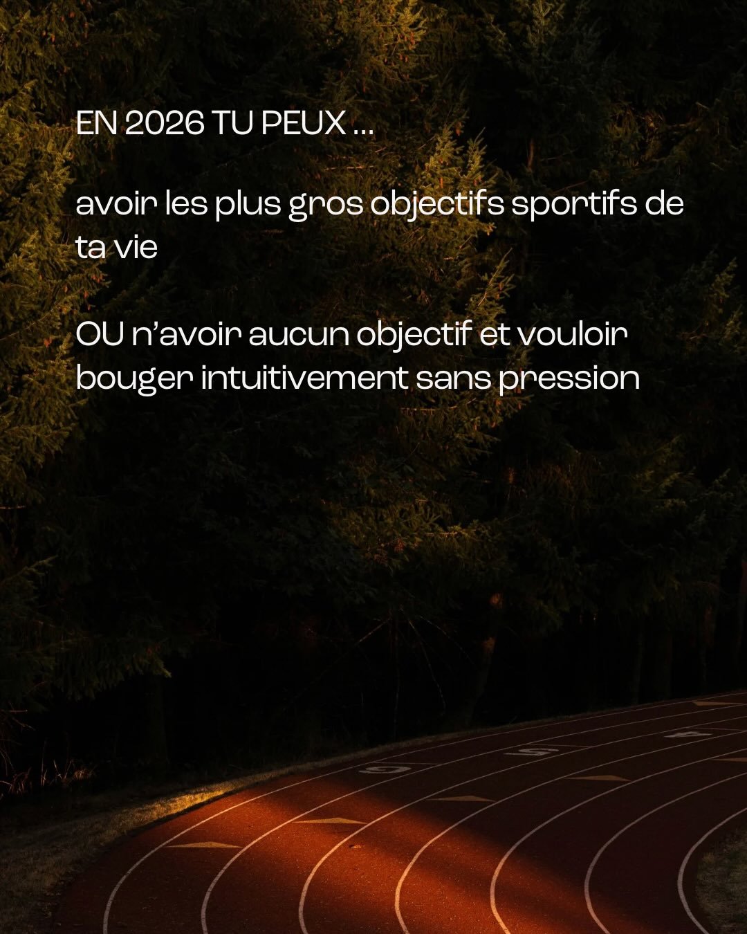 Petit rappel en ce d&eacute;but d&rsquo;ann&eacute;e ✨

Que tu te lances les d&eacute;fis les plus fous ou que tu veuilles juste courir pour le plaisir, TU ES PARFAIT&middot;E. Tu as le droit. ✅

Ralentir n&rsquo;est pas un &eacute;chec.
Viser plus h