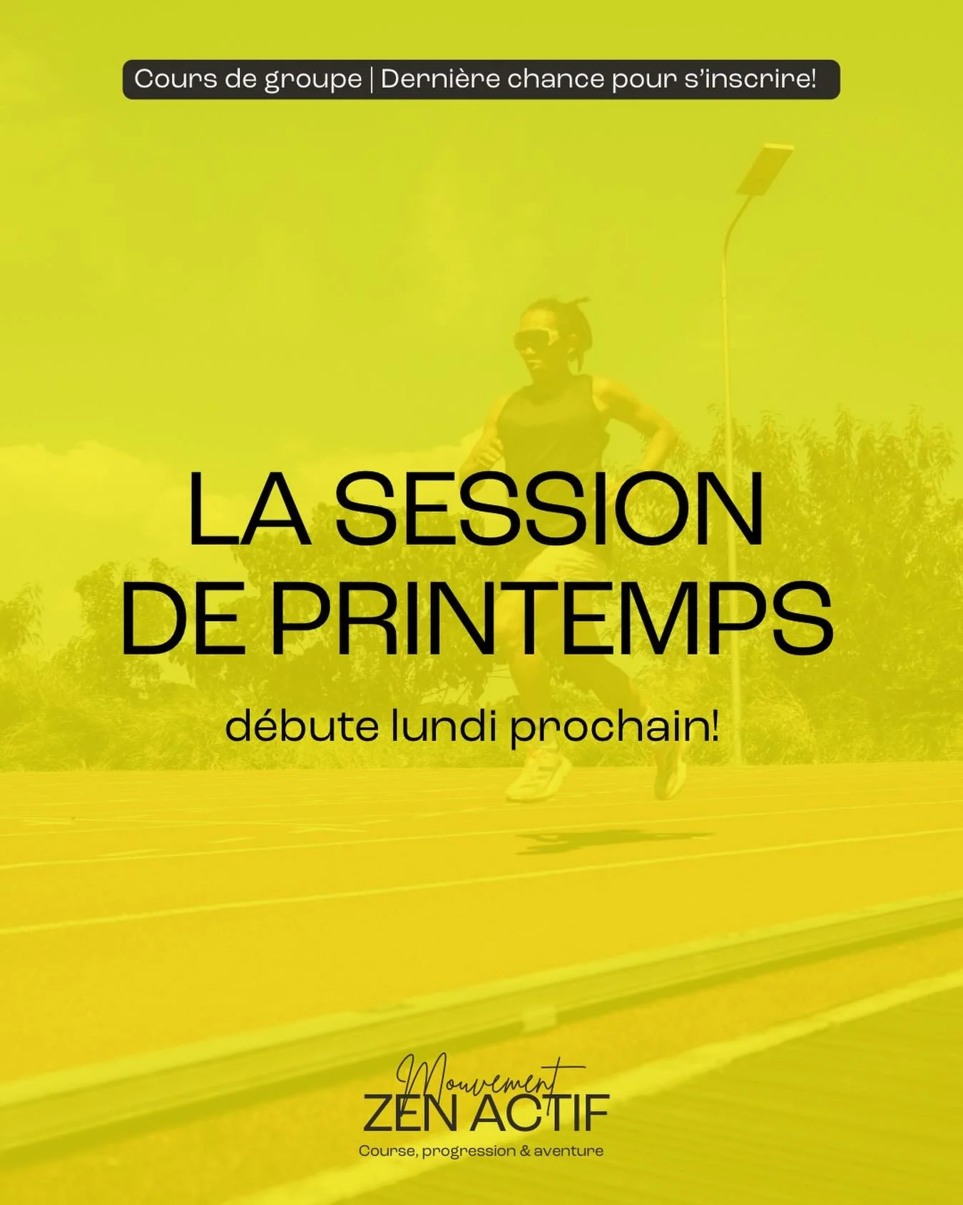 La session de printemps d&eacute;bute le lundi 6 avril prochain! 🎉🎉

As-tu r&eacute;serv&eacute; ta place? 🔥

Commente &laquo; COURSE PRINTEMPS &raquo; et on t&rsquo;envoie toutes les infos en DMs! 

ON A SI H&Acirc;TE!!! 😱
.
.
.
#course #run #ru