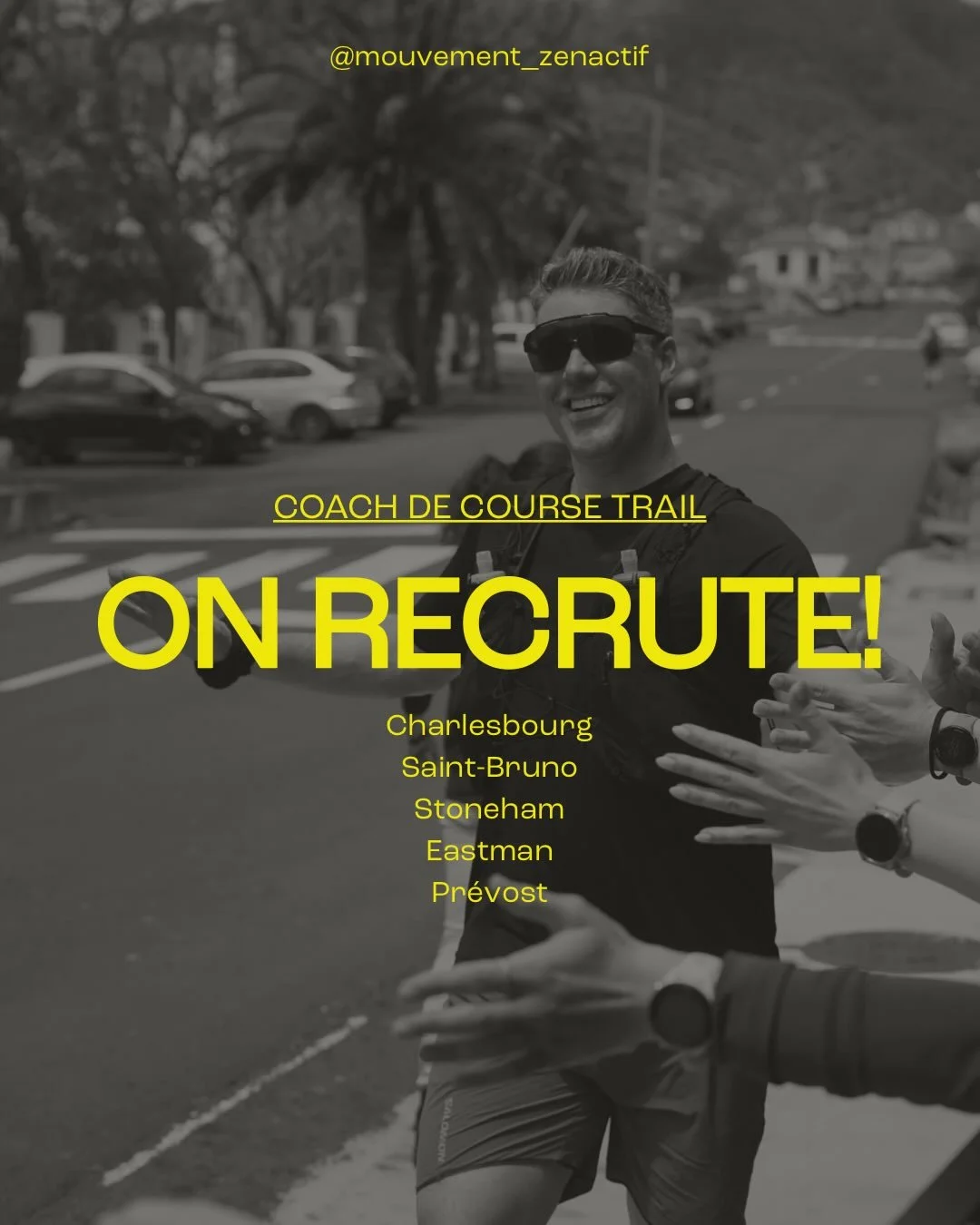 🏃🏽&zwj;♀️🏃🏽&zwj;♂️ Pr&ecirc;t.e &agrave; partager ta passion pour la course? 

Mouvement zen actif est &agrave; la recherche de coach de course pour animer des cours de groupe TRAIL🔥

🗓️ 1 &agrave; 2 soirs semaine 
💸 40$ &agrave; 65$/cours (se
