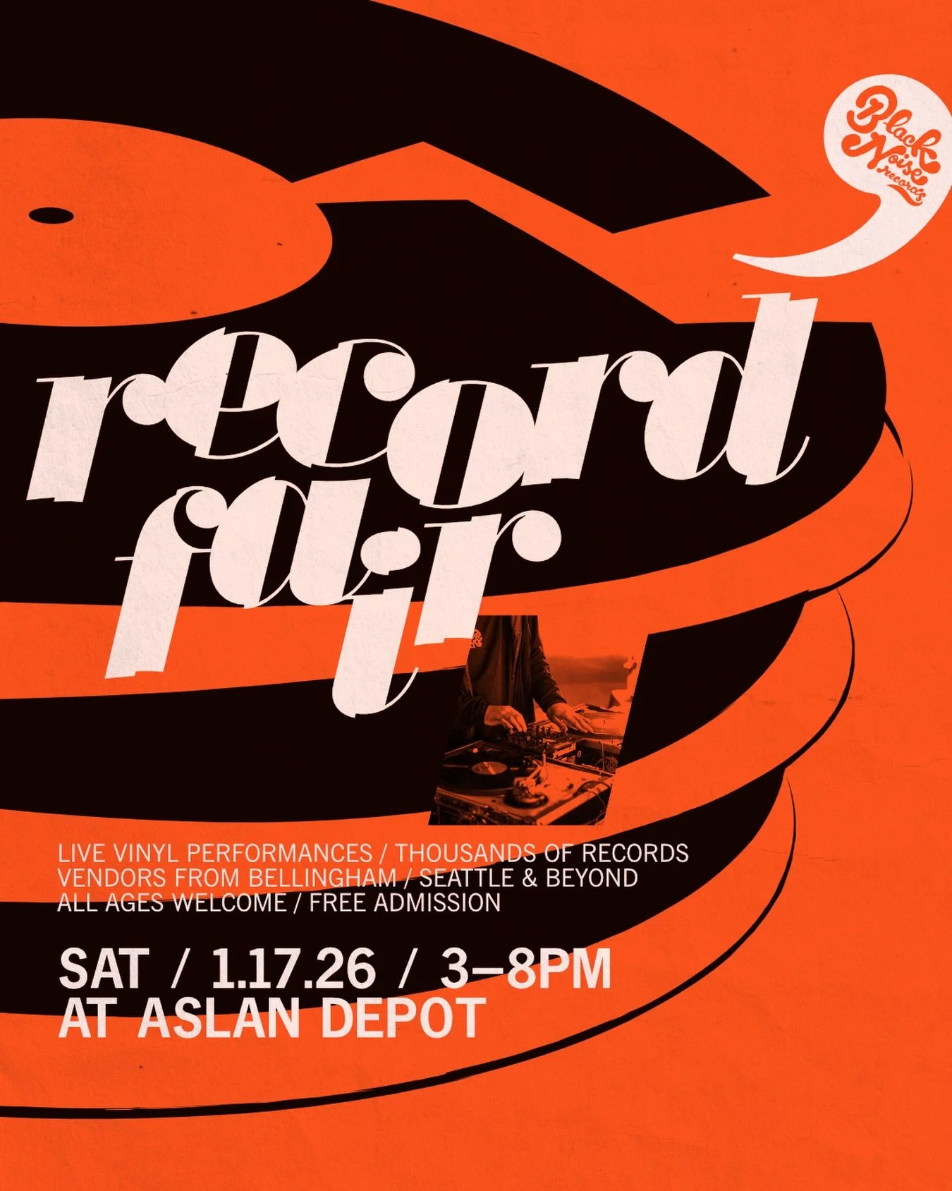 Excited to announce our next Record Fair at @aslandepot !! Saturday, January 17th from 3-8pm.

Thousand of rare hard to find LPs for sale across a dozen different vendors from Bellingham, Seattle and beyond. Live vinyl DJs throughout the day. All age