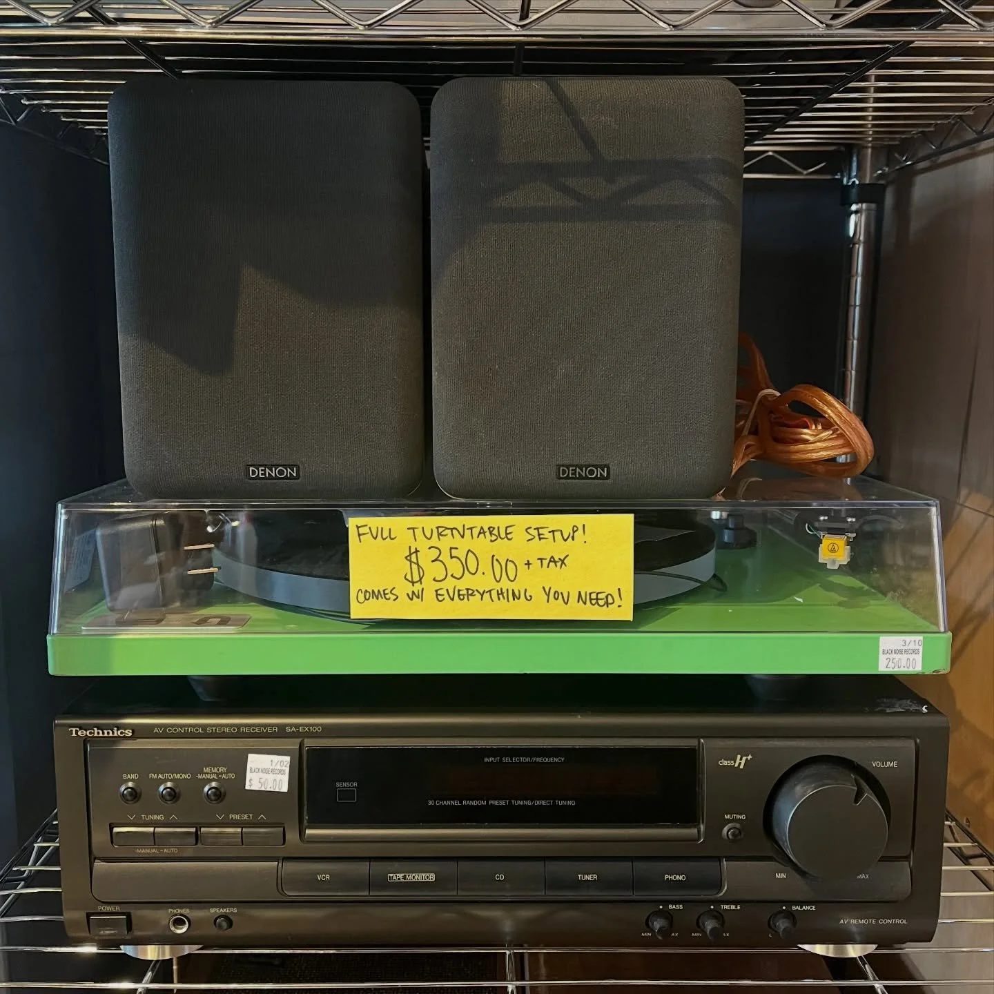 Setup of the day! Denon bookshelf speakers, U-turn Orbit, and Technics receiver. Comes with everything you need to get you started! This can also be purchased over the phone for local pickup. $350 + tax. 

Lots more to see in the shop we been stackin