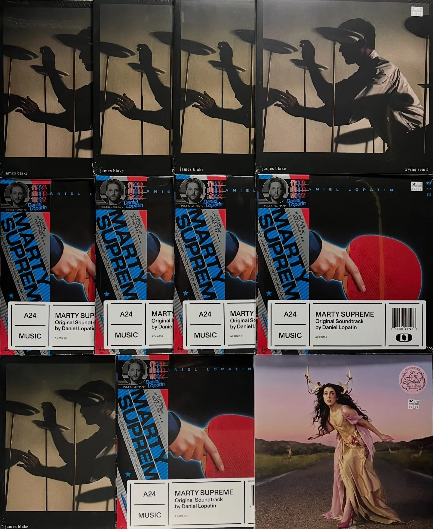 Few new releases out now! New James Blake, Marty Supreme OST, Em Beihold, and more! Lots more to see been stackin out wax all week. Come see us. 11-7pm at 1230 Bay St ✌🏽