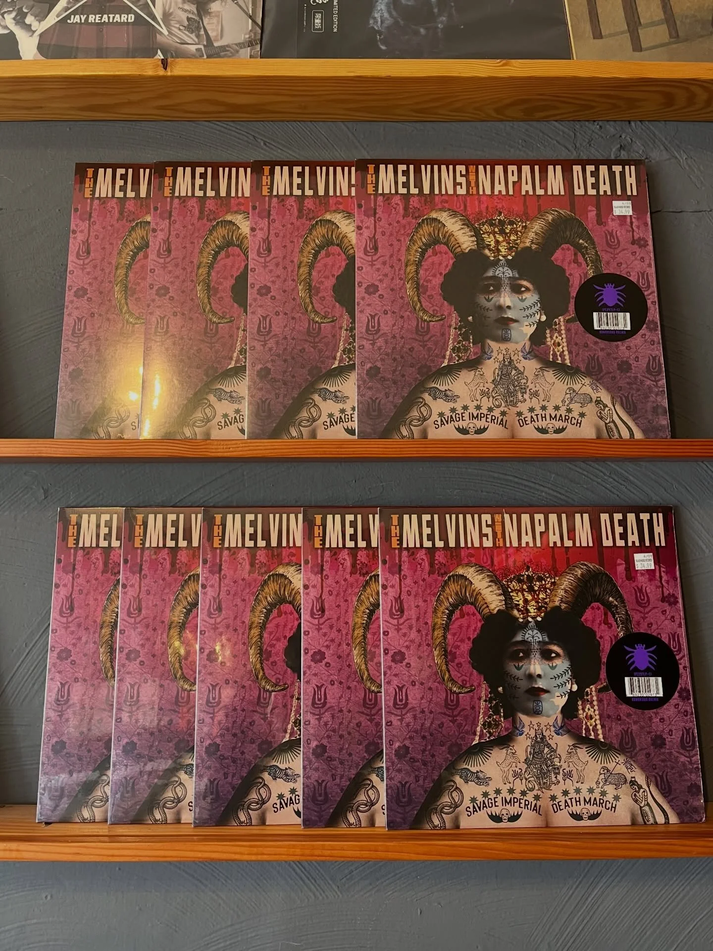 The Melvins / Napalm Death release their second collaborative effort &lsquo;Savage Imperial Death March&rsquo; exclusively on vinyl (no streaming). We will have 9 copies available at the shop at open. Come check us out. Buying and selling records, CD