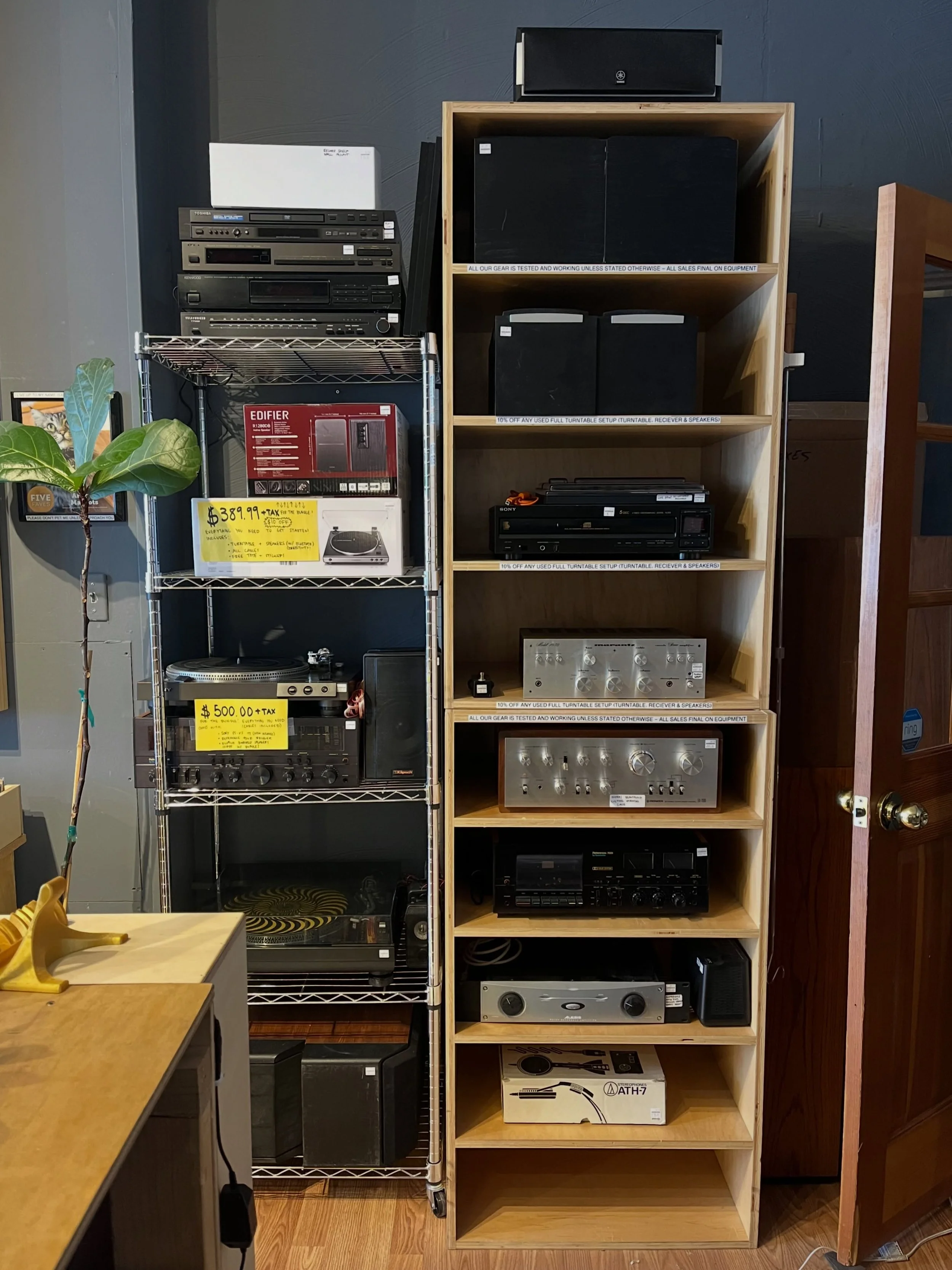 Some killer turntables setups + more in the shop! All these items can be purchased individually but the bundles include everything you need and some additional savings. Hit us up with any questions! 

11am to 7pm daily at 1230 Bay St ✌🏽
