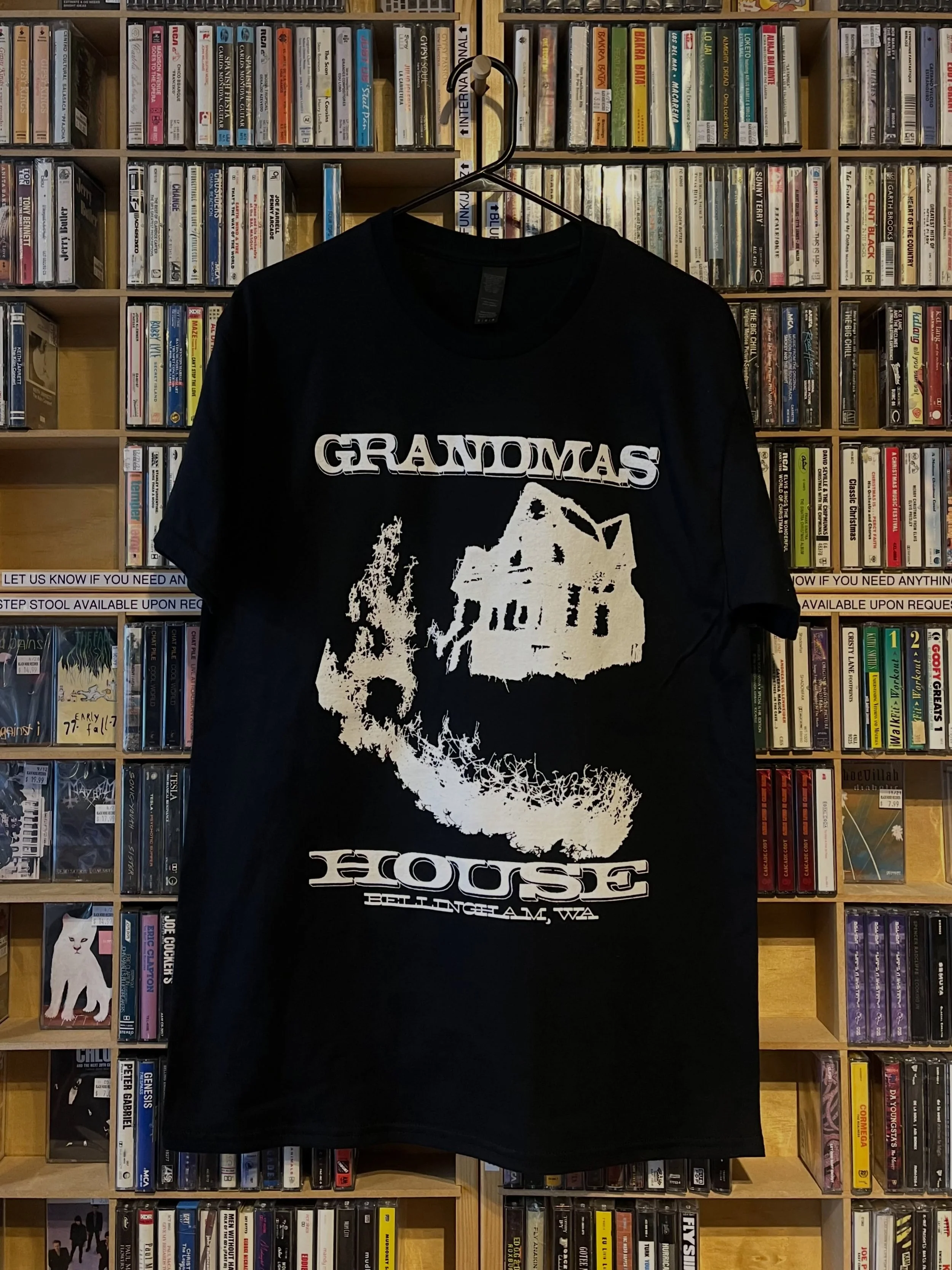Got a few of these Grandmas House tees for sale at the shop. Printed by @video_arena_archives Sizes S-2XL while supplies last 👕