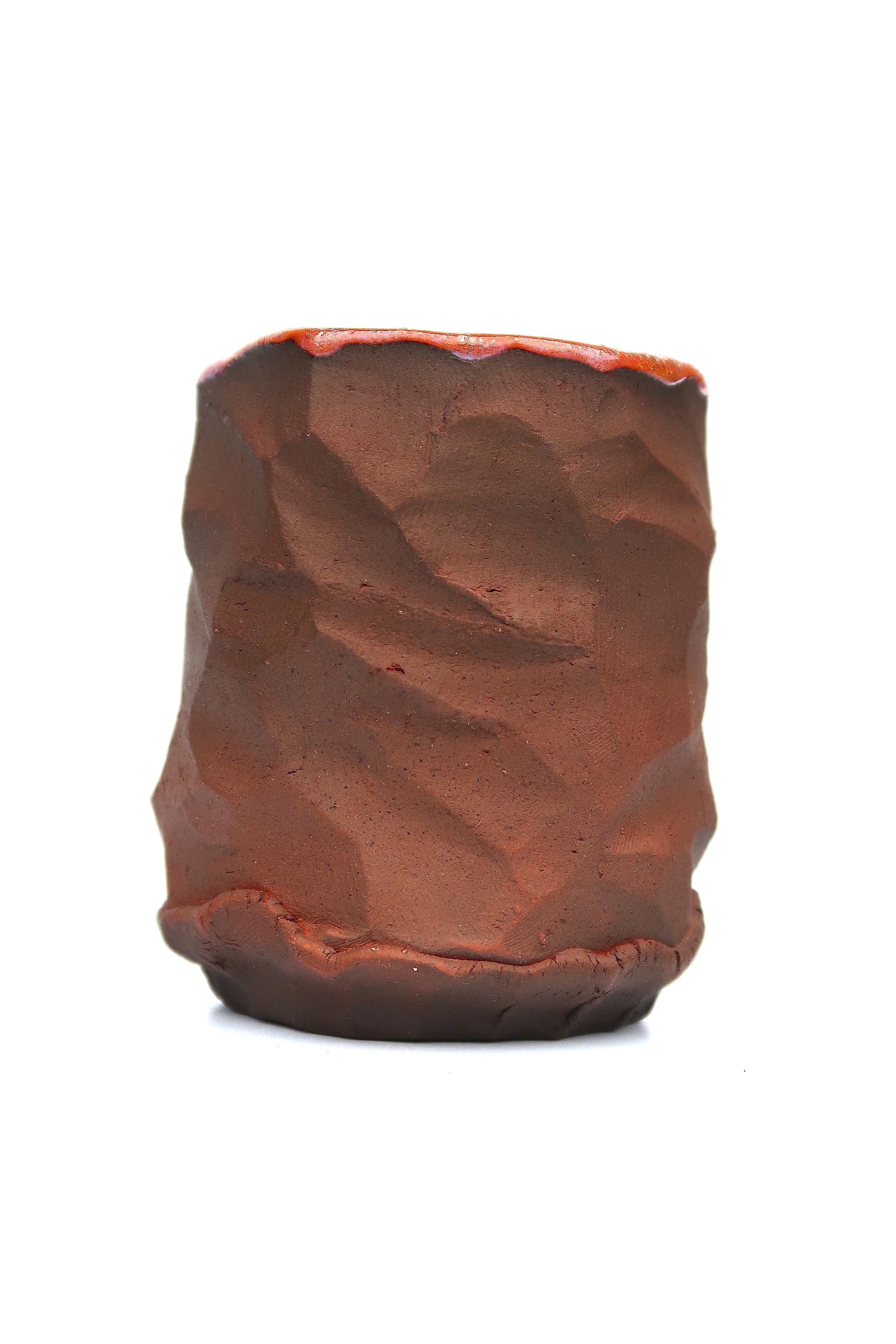 "Igneous Ocean #1"; Earthenware, Floating Blue Glaze, Manganese and Iron oxides; 2025