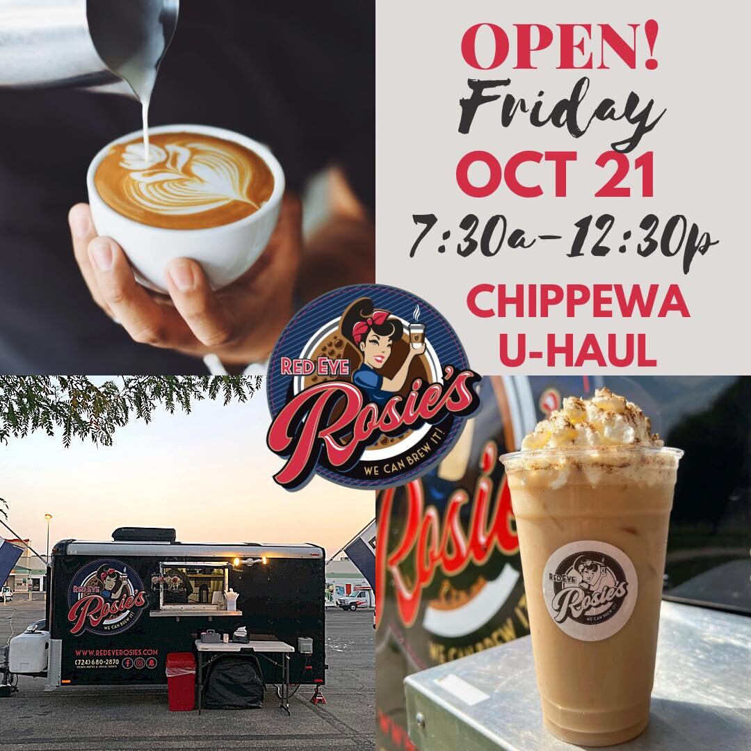 You&rsquo;ve made it through another week and we think you deserve a coffee! ☕️✨ 

We&rsquo;ll be in the U-Haul parking lot today from 7:30-12:30!