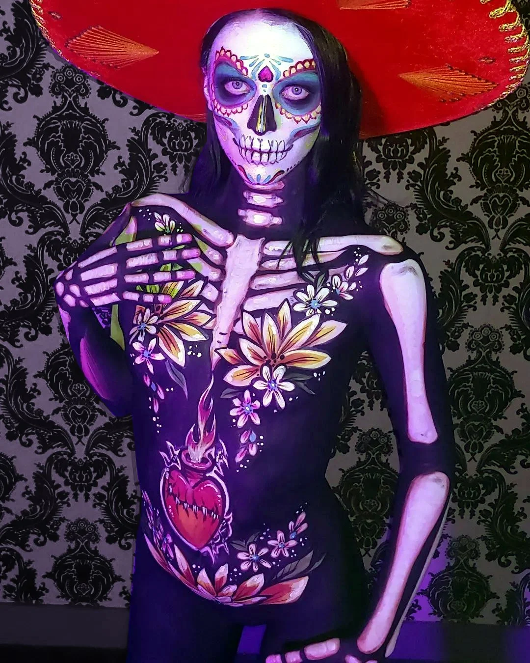 Day of the Dead Body Paint Costume