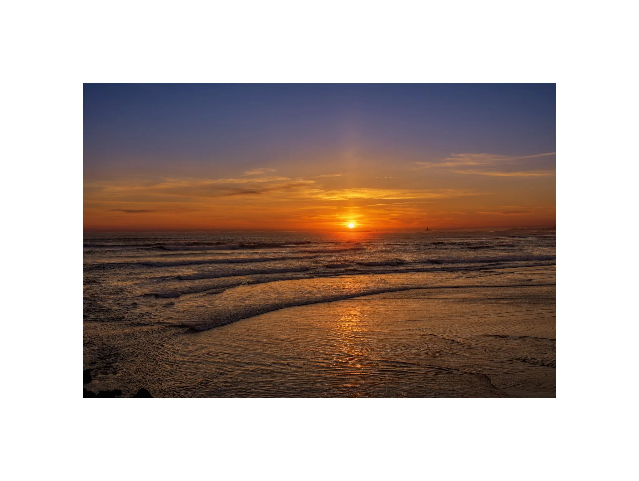 Costa da Caparica - (Praia, Pôr do Sol Vermelho 30) (30x40)