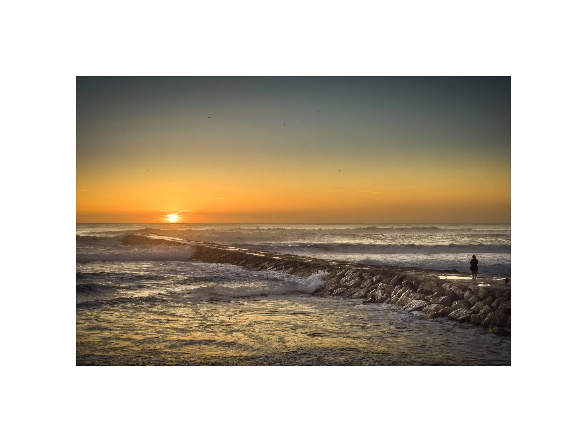 Costa da Caparica - (Pontão, Vêr o Pôr do Sol 25) (30x40)