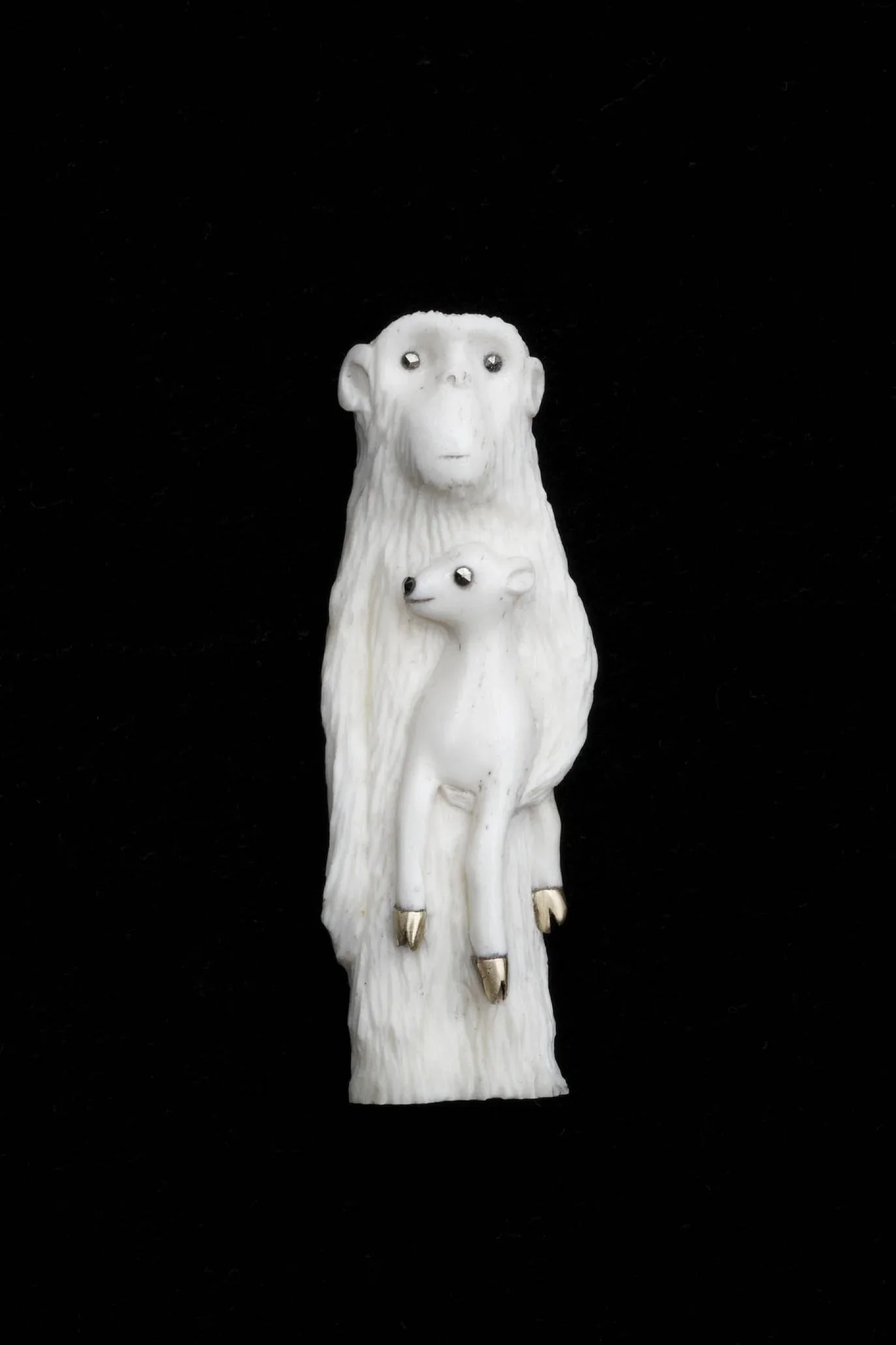 Golden hooves. Bone, sterling silver, 9ct gold, marcasite. 2024