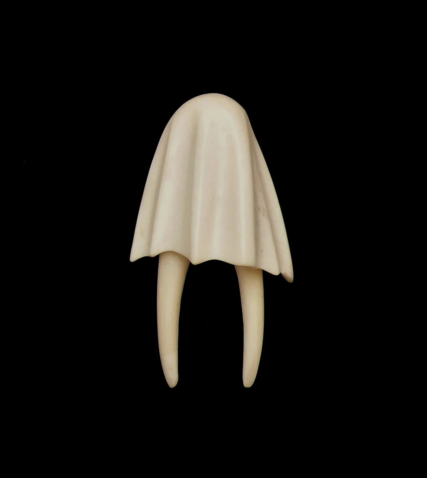 The ghost.  Bone, sterling silver. 2014