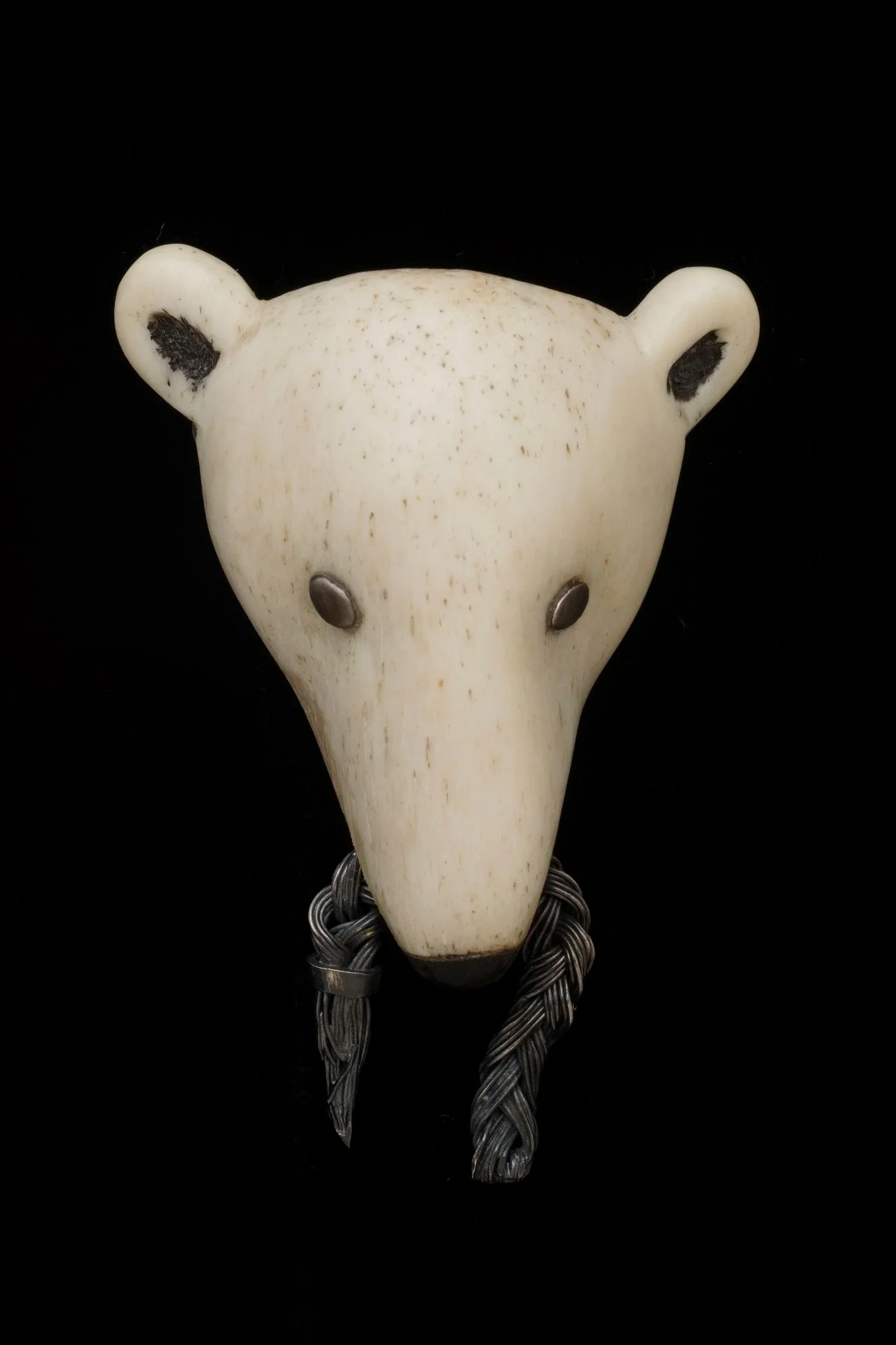 Polar pranks. Cow bone, sterling silver. 2012