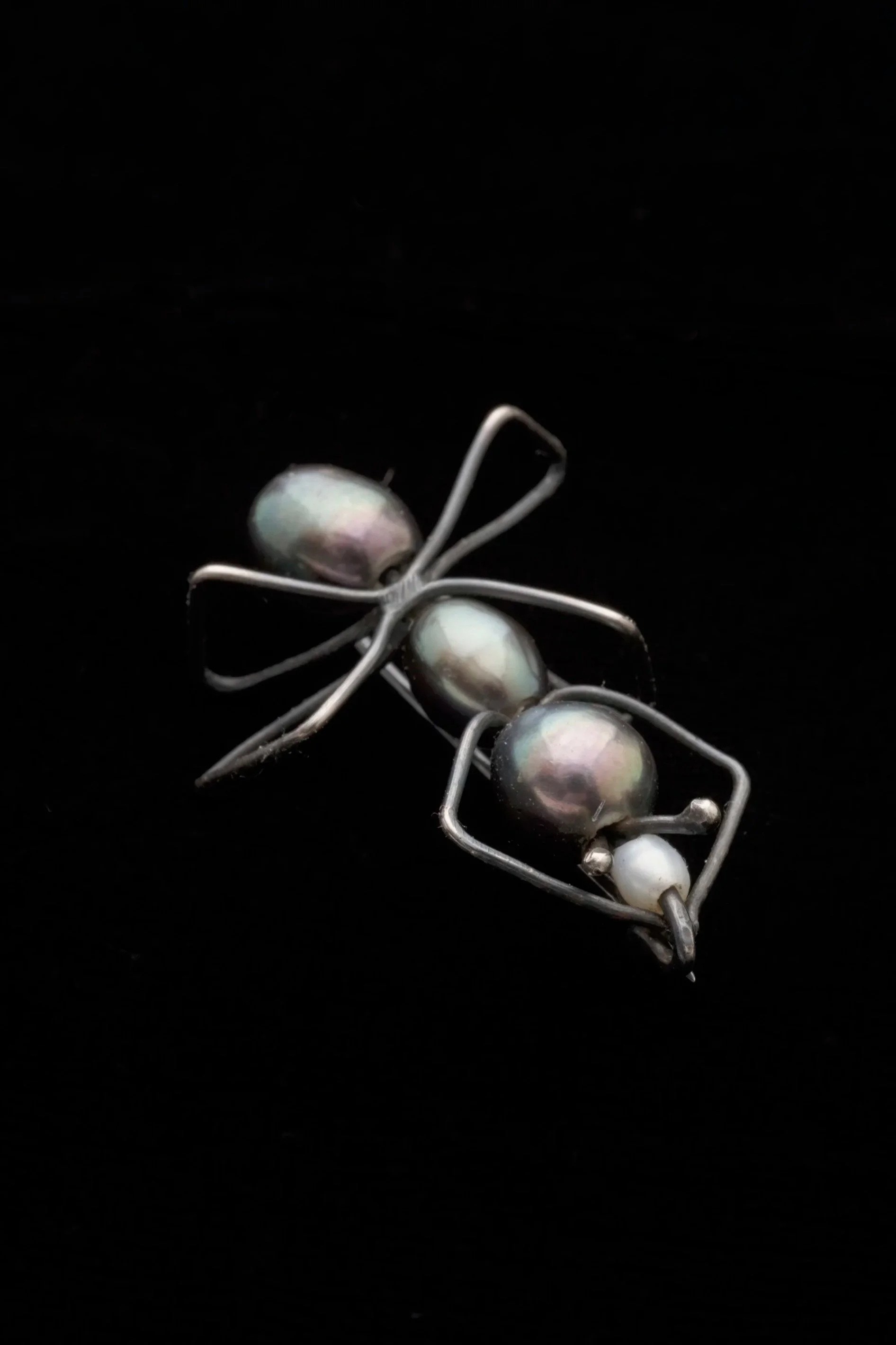Ant.  Freshwater pearls, sterling silver.  2016