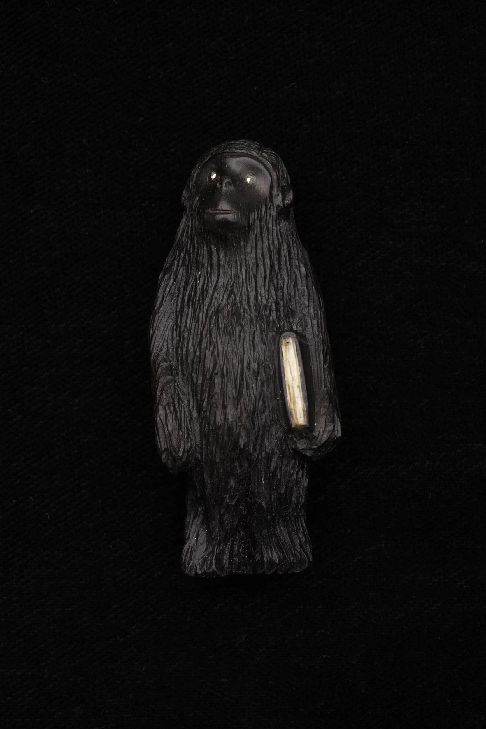 Side part. Ebony, sterling silver, oak, marcasite 2023