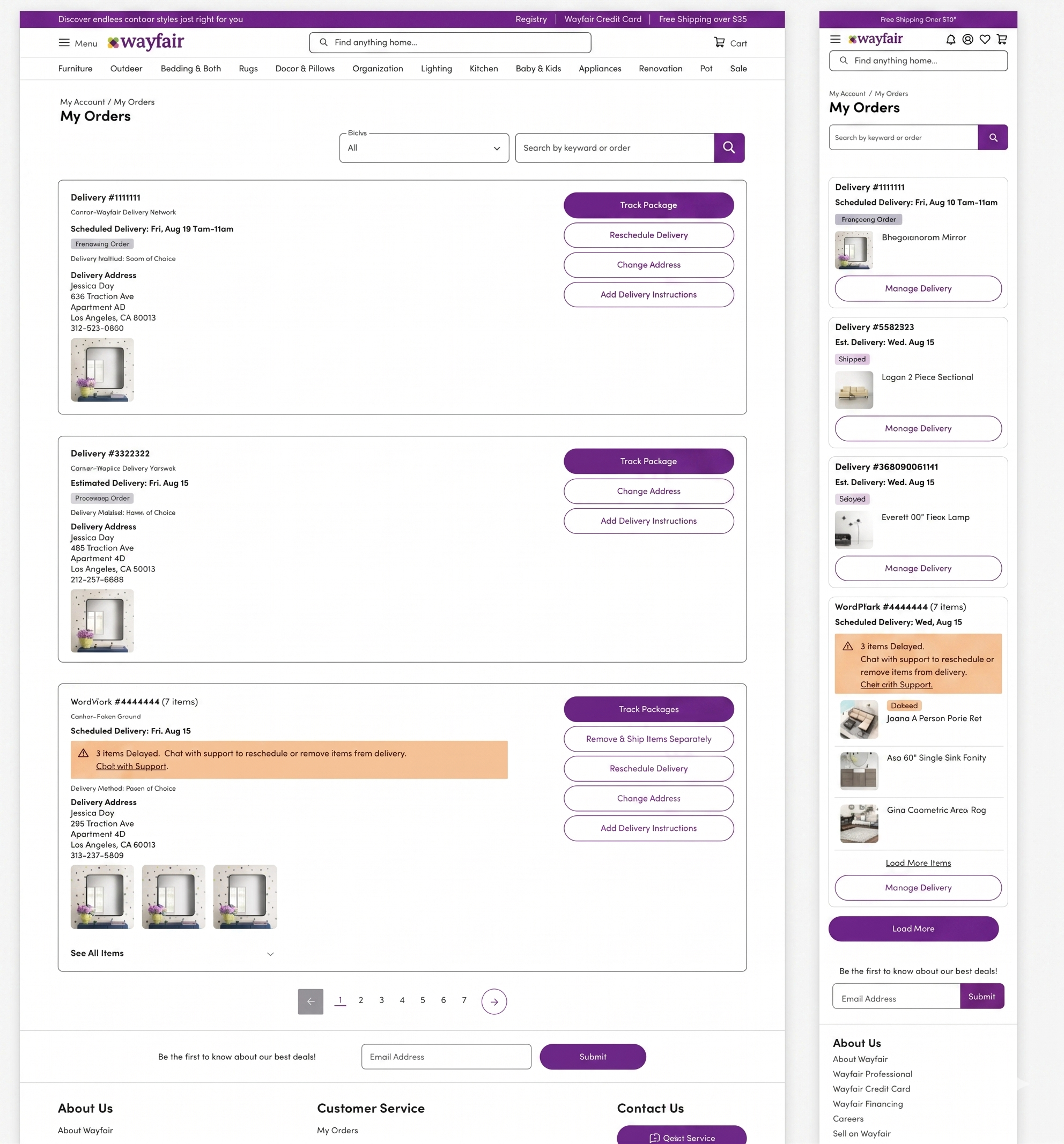 Wayfair Consolidated Shipping