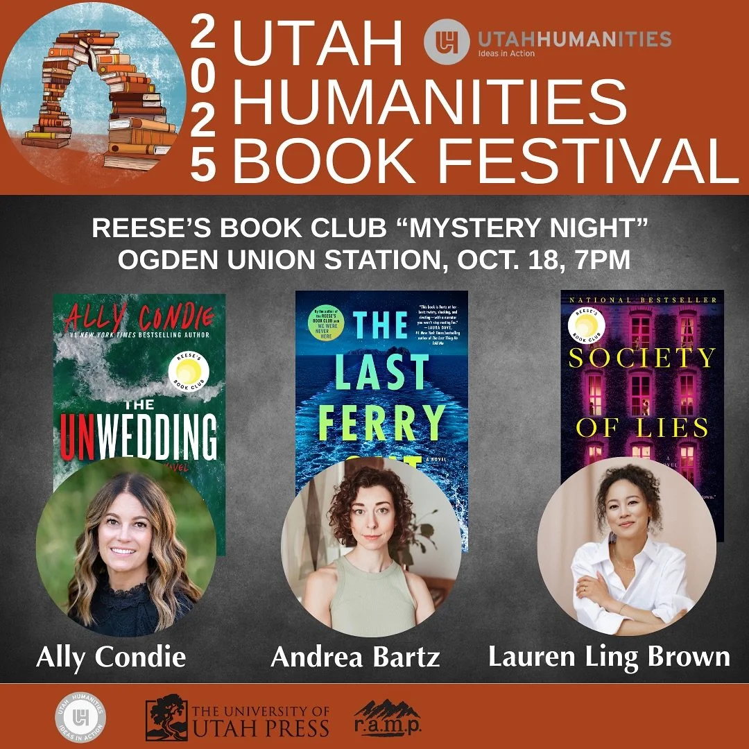 Utah! @allycondiebooks @andibartz and I will be in Ogden, Utah this Saturday for the @utahhumanities Book Festival!
If you’re around, come say hello and chat all things mystery with us 🥰✍🏼✨ 
Saturday, October 18, 7pm
Ogden Union Station
#a