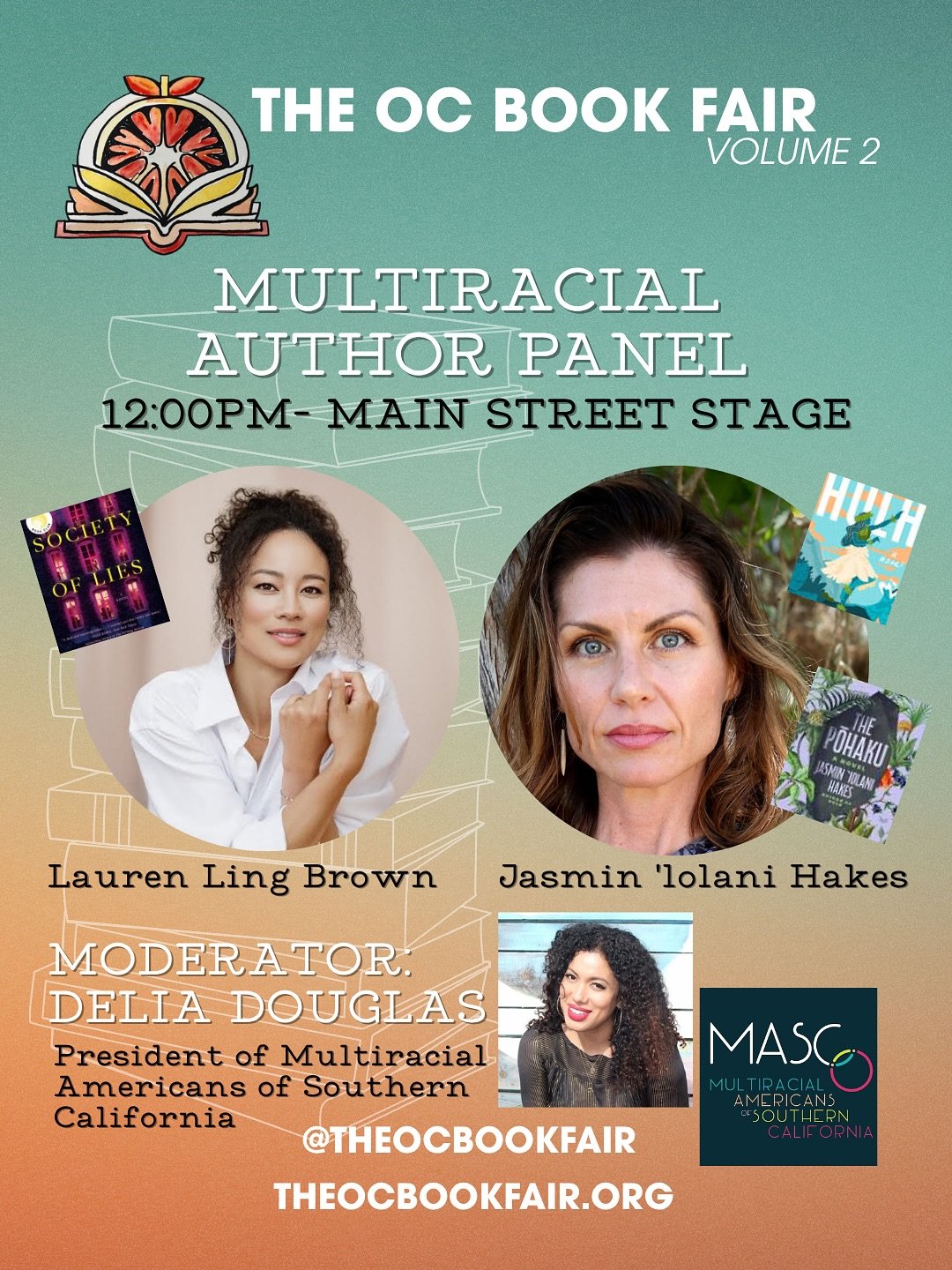 Orange County book lovers: If you are going to the OC Book Festival on November 15th, I would love to see you! 🥰📖✨

I will be on two panels that day:

12pm Multiracial Author Panel - Main Stage with Delia Douglas, President of Multicultural America