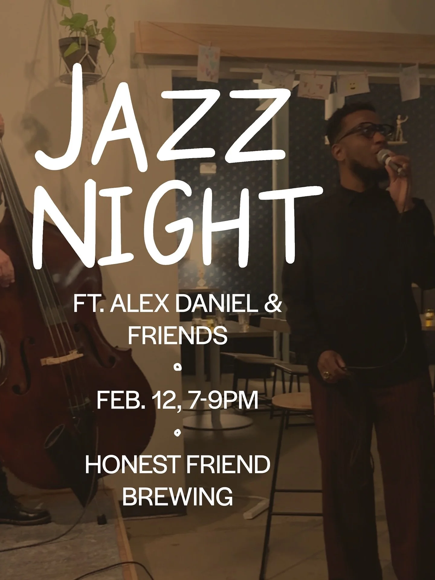 Jazz night is back on Thursday, Feb. 12 from 7-9pm with @alexander.sings and the band. Admission is free. Tip your musicians!