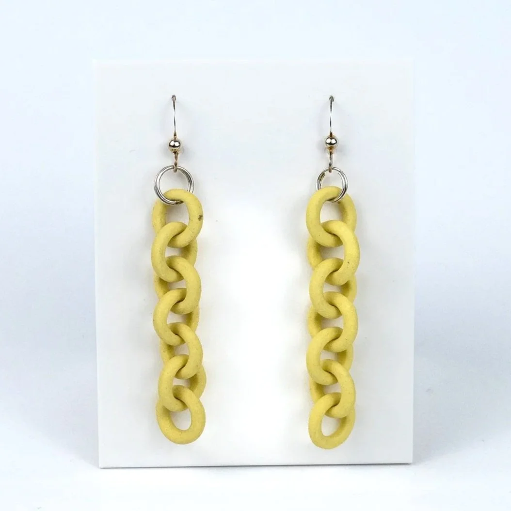 Yellow Chain Earrings