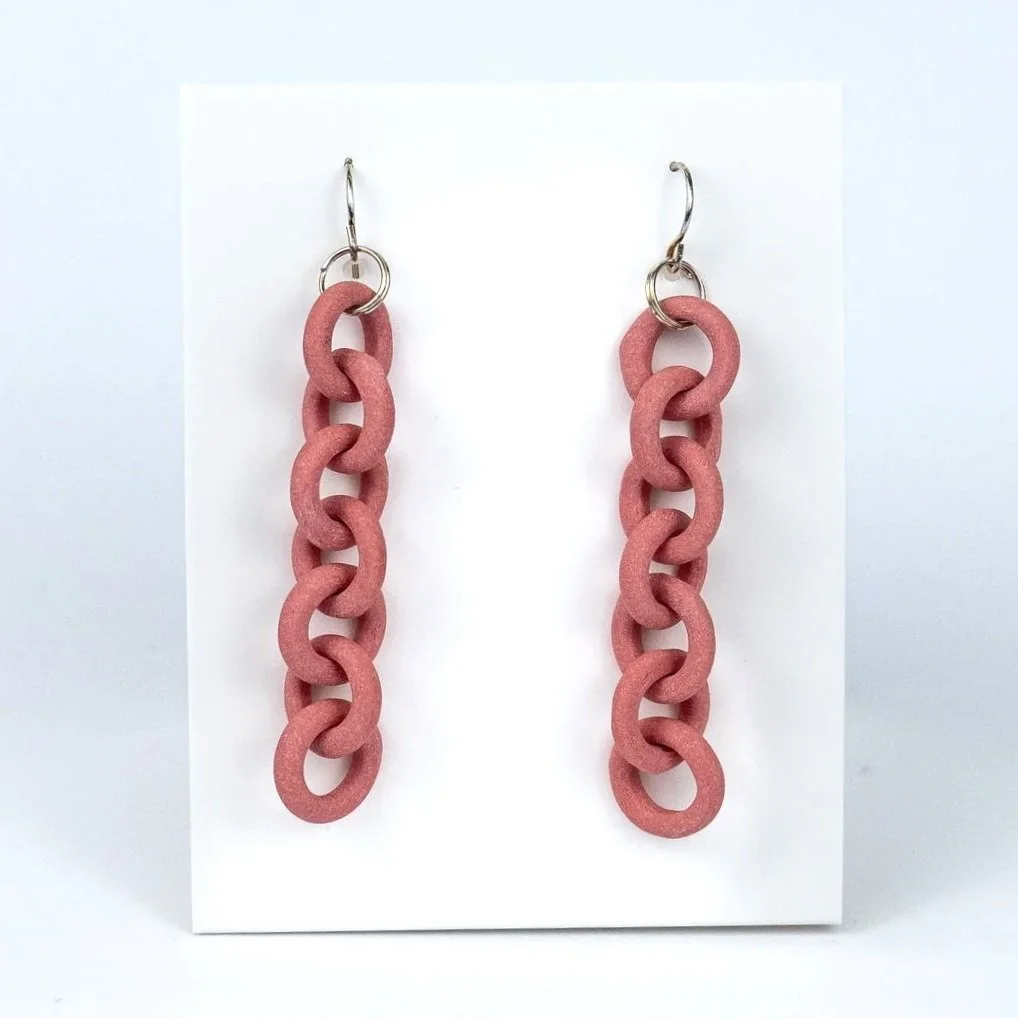 Red Chain Earrings