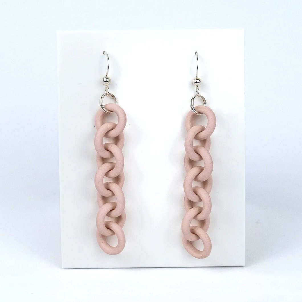 Pink Chain Earrings