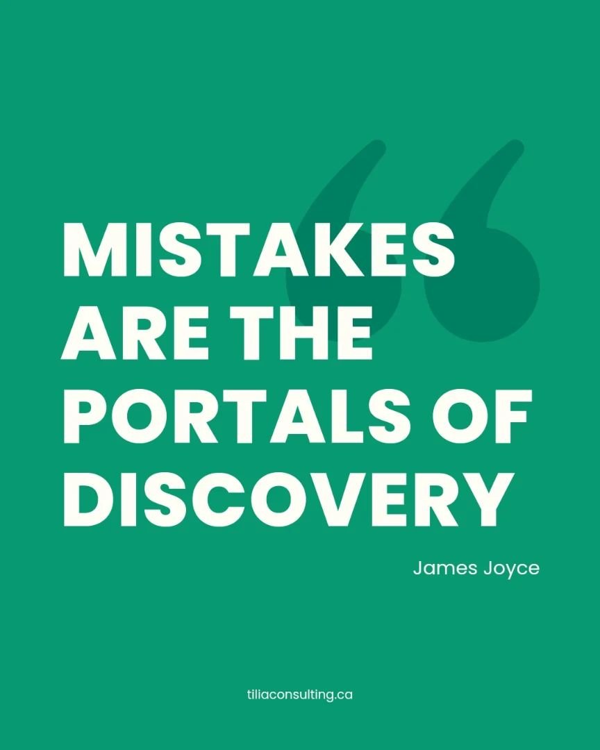 &quot;Learn from your mistakes&quot; is easier said than done, but at the end of the day, the only way is to keep going. I find it helpful in engagement sessions to break down mistakes or missteps that may have happened in the past and use that as th