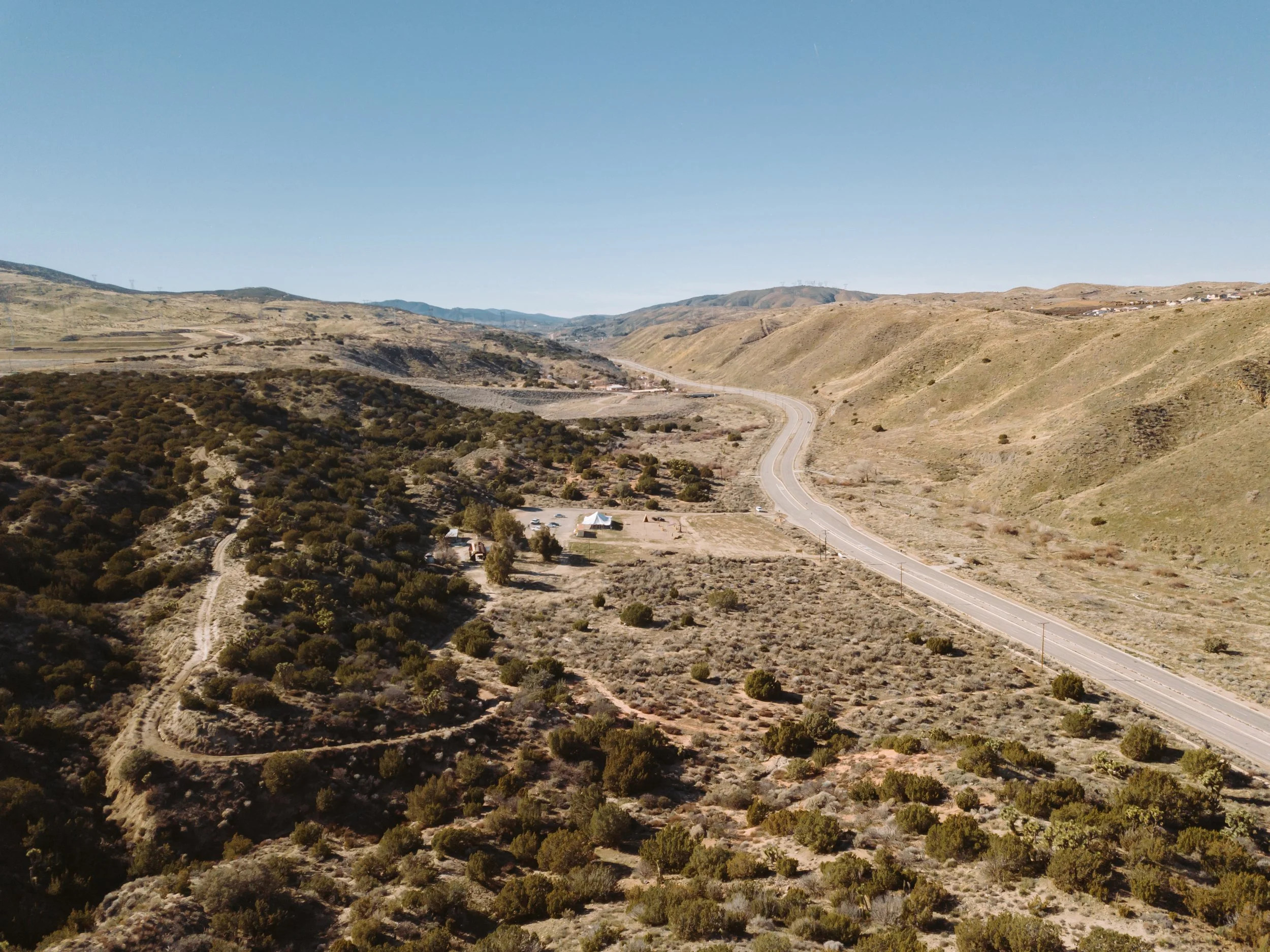 Aerial view of church property