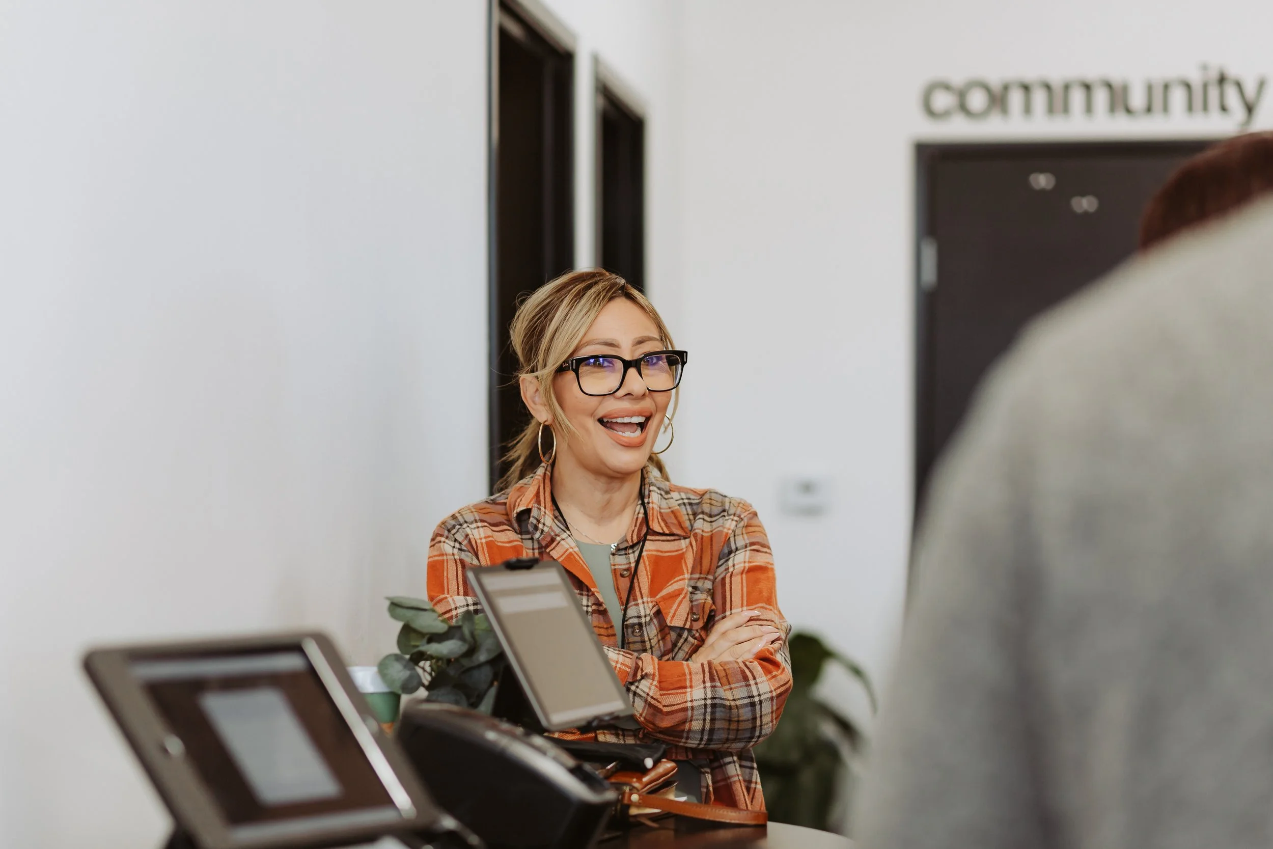 Check in your kids and find a seat!