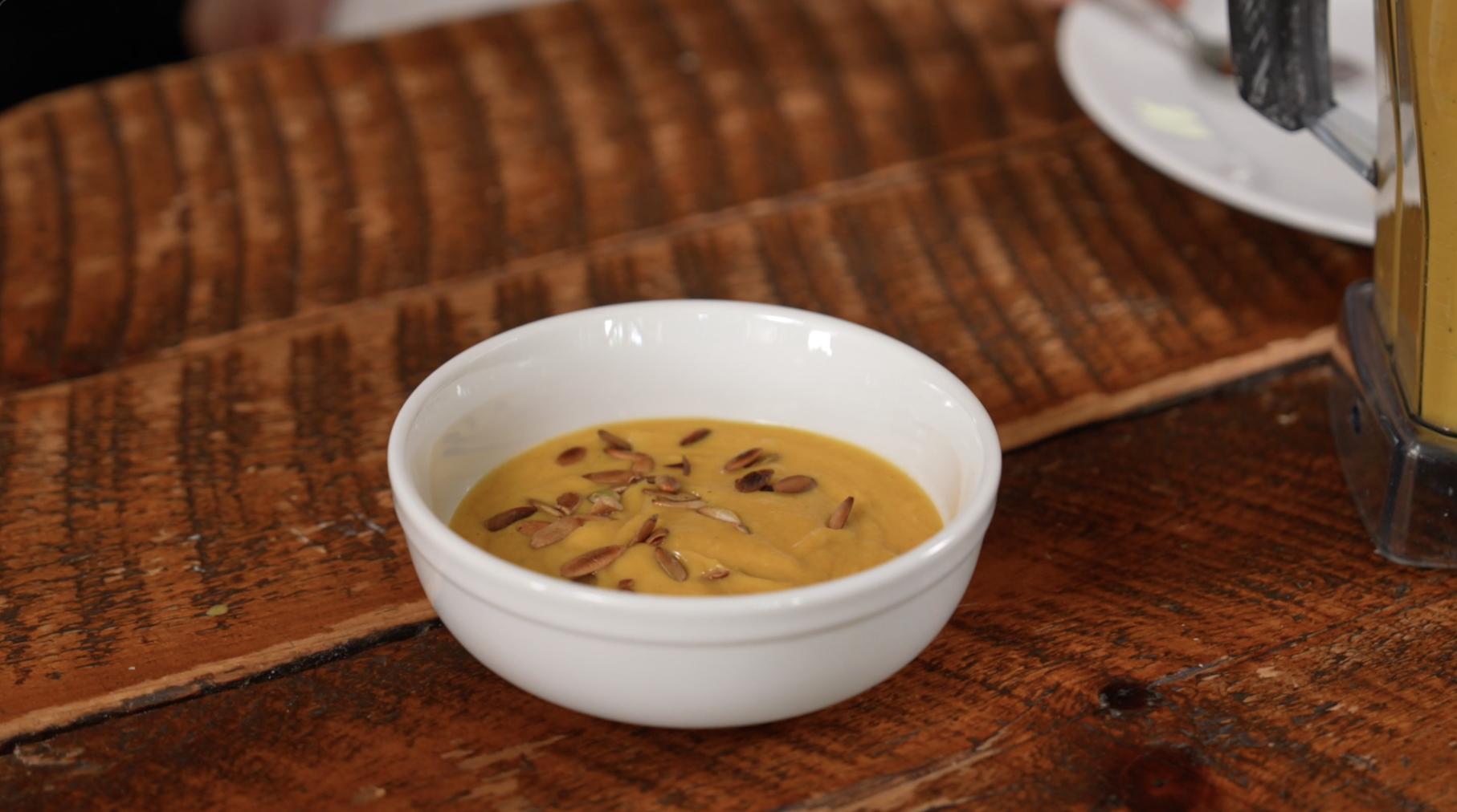Butternut Squash Soup with Apple, Pear &amp; Leeks