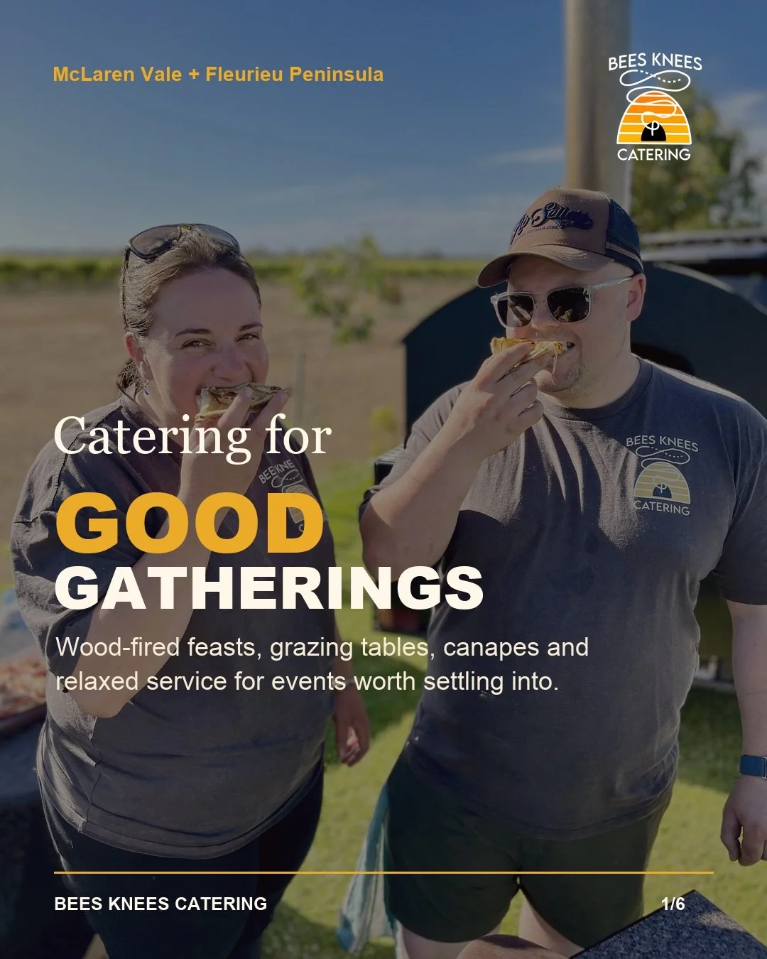 A little look at what Bee's Knees can bring to the table.

From wood-fired pizza feasts and canapes to grazing boards, private chef dinners, corporate catering, oven hire and spit hire, we keep events generous, relaxed and properly fed.

Based in McL