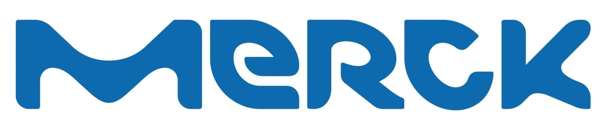 Merck logo in blue text with stylized, rounded font.