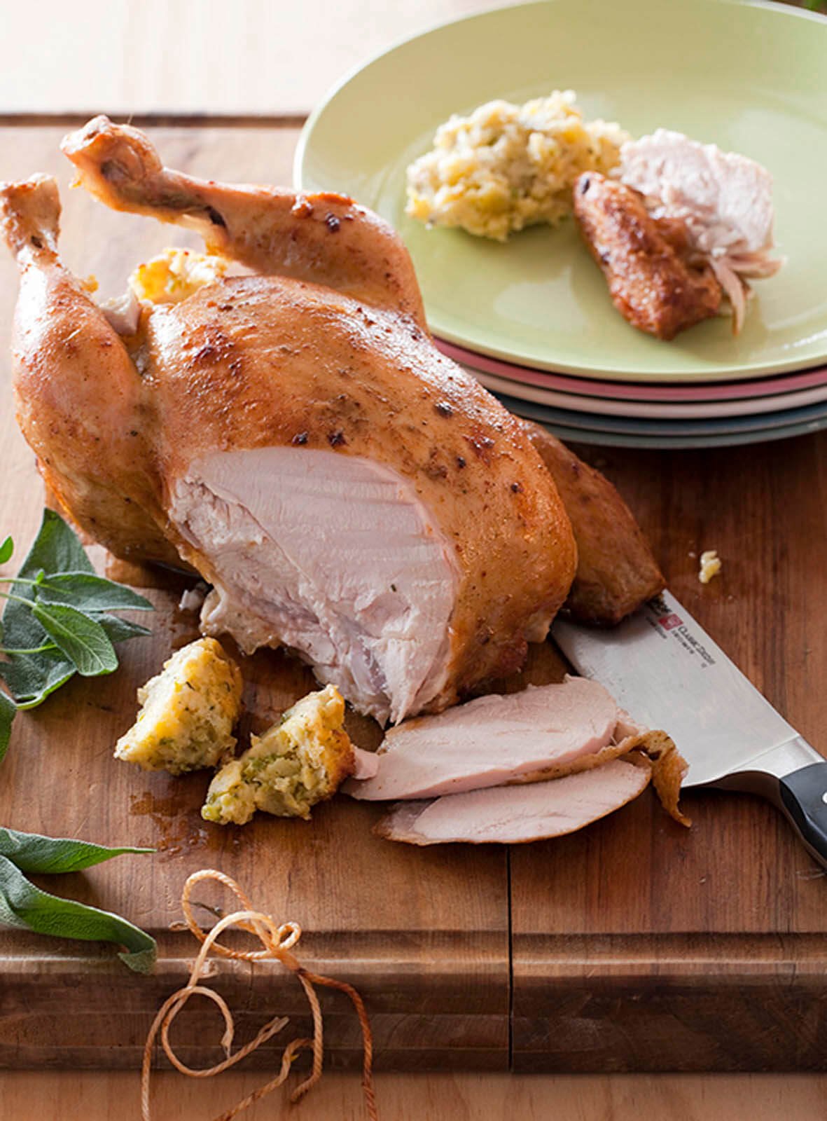Roast Chicken with Herb Cheese Stuffing Roast Chicken with Herb Cheese Stuffing