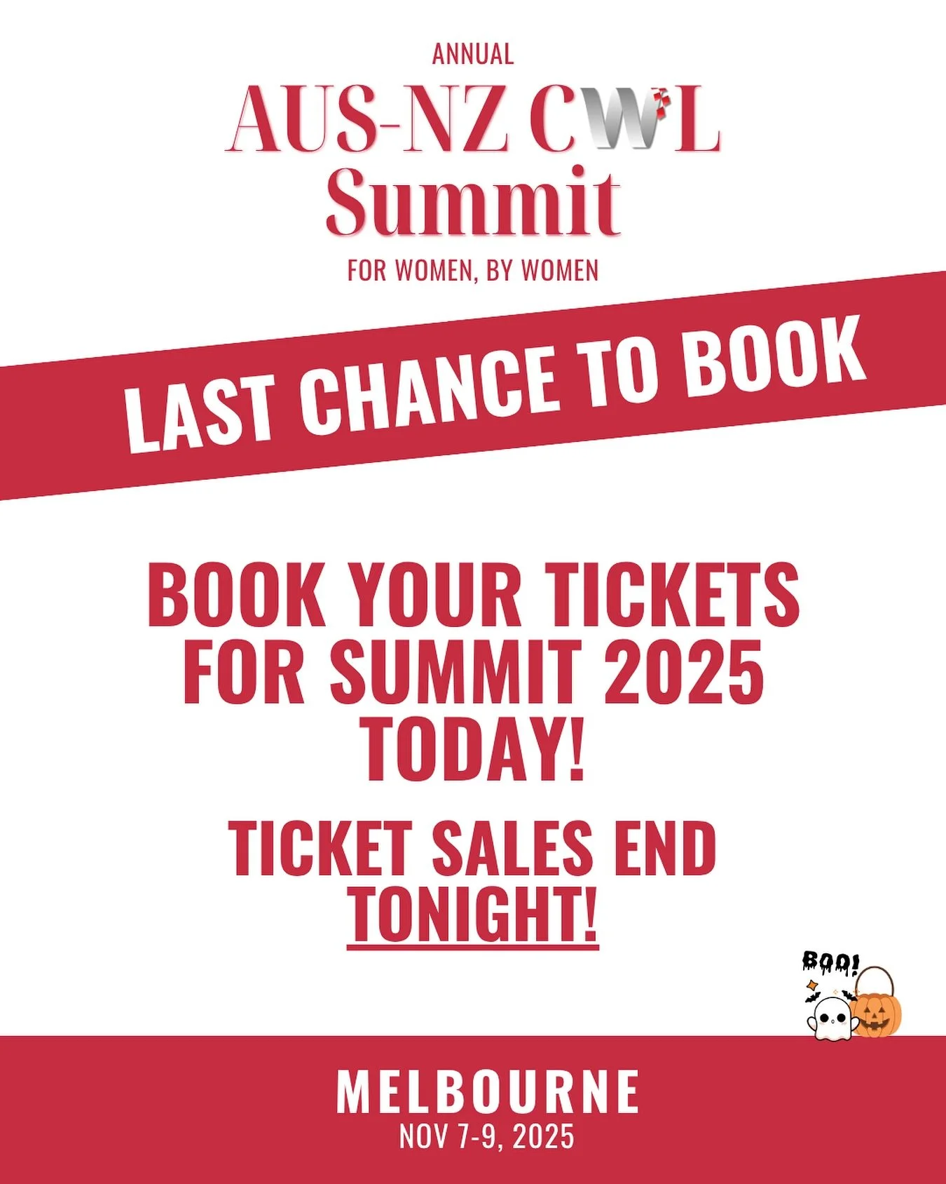 🚨LAST CHANCE TO BOOK YOUR SUMMIT 2025 TICKETS 🚨
Here’s what you’re getting for just $645:
🌸Friday 7th November- Welcome evening cocktail reception in the ALTO room at the LANGHAM as we meet & greet all our guests
🌸Saturday 8th No