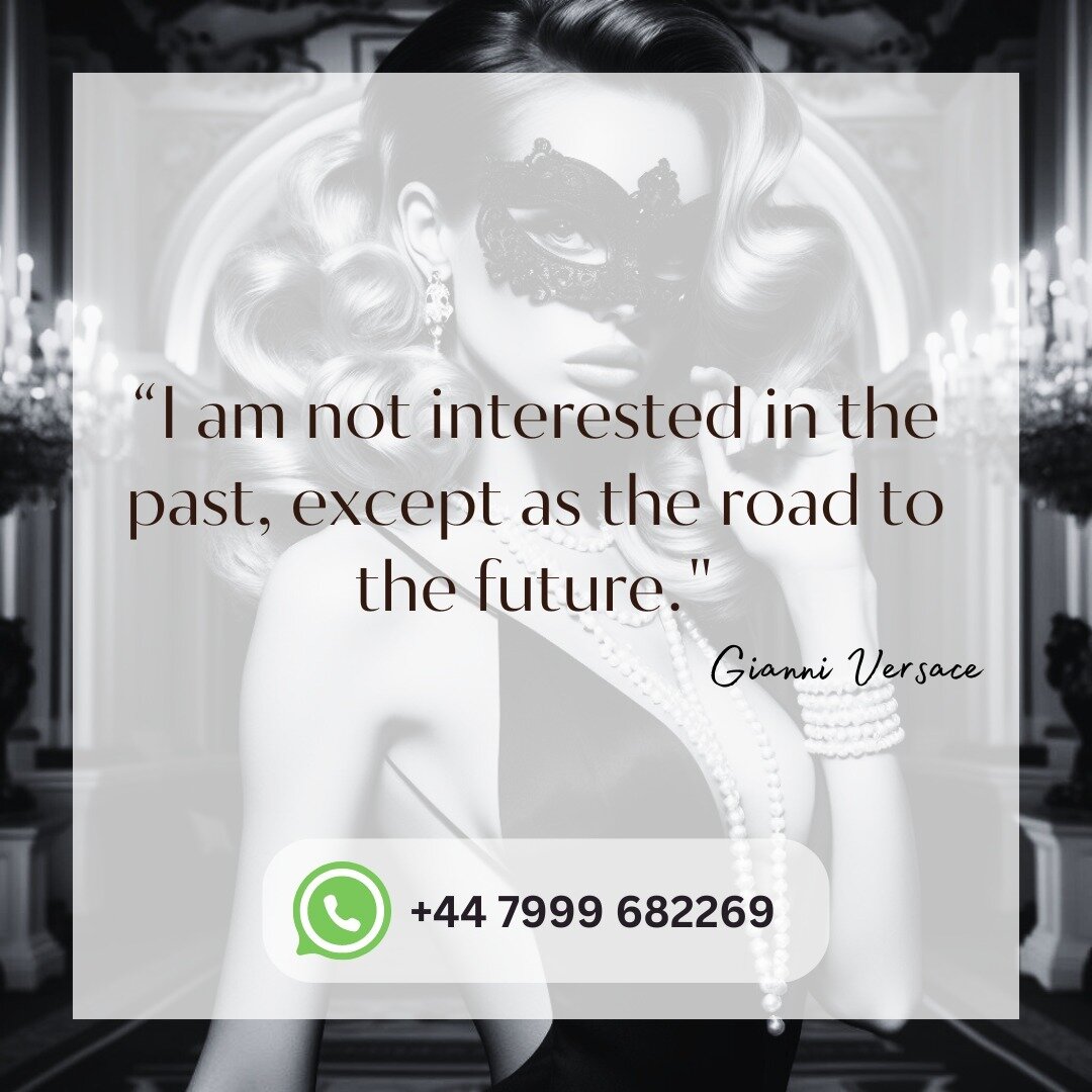 🌟 Embracing the Future 🌟

Let's take a moment to reflect on the wisdom of Gianni Versace: &quot;I am not interested in the past, except as the road to the future.&quot; 💭✨

In every step we take, let's remember that our past experiences serve as v