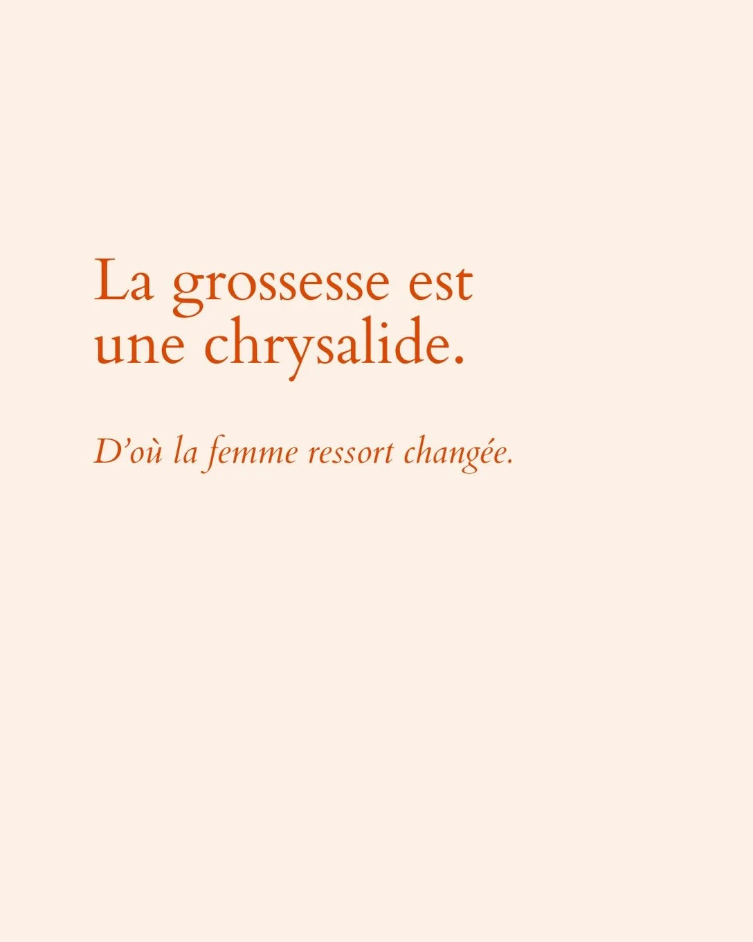 On parle beaucoup de ce qui se passe dans le corps d&rsquo;une femme enceinte.

On mesure, on surveille, on conseille, on pr&eacute;vient.
Mais on parle beaucoup moins de ce qui est en train de se passer en elle

Parce qu&rsquo;une grossesse ne fabri