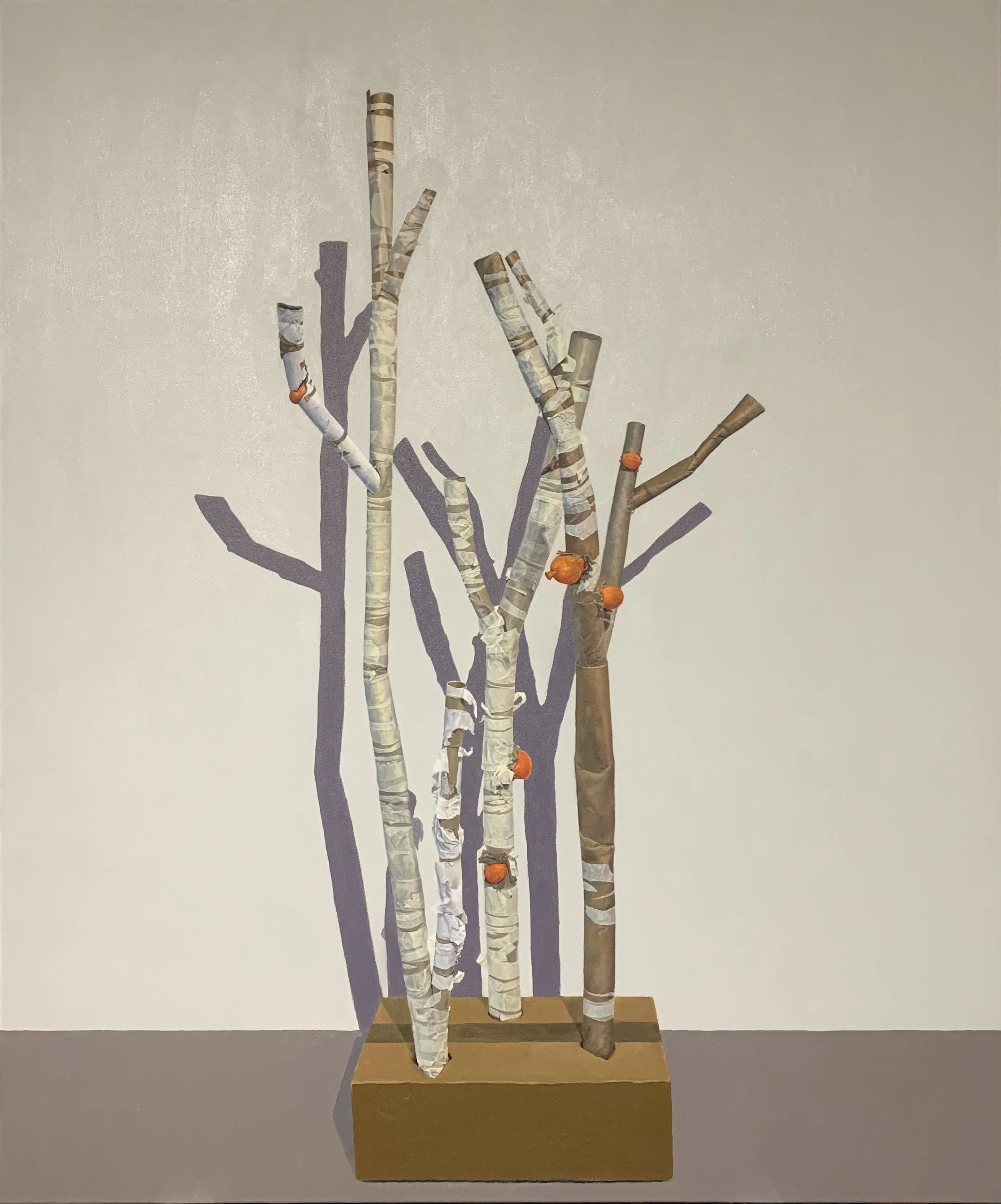 Musings of an amateur mycologist, oil on canvas, 120 x 100cm, 2022