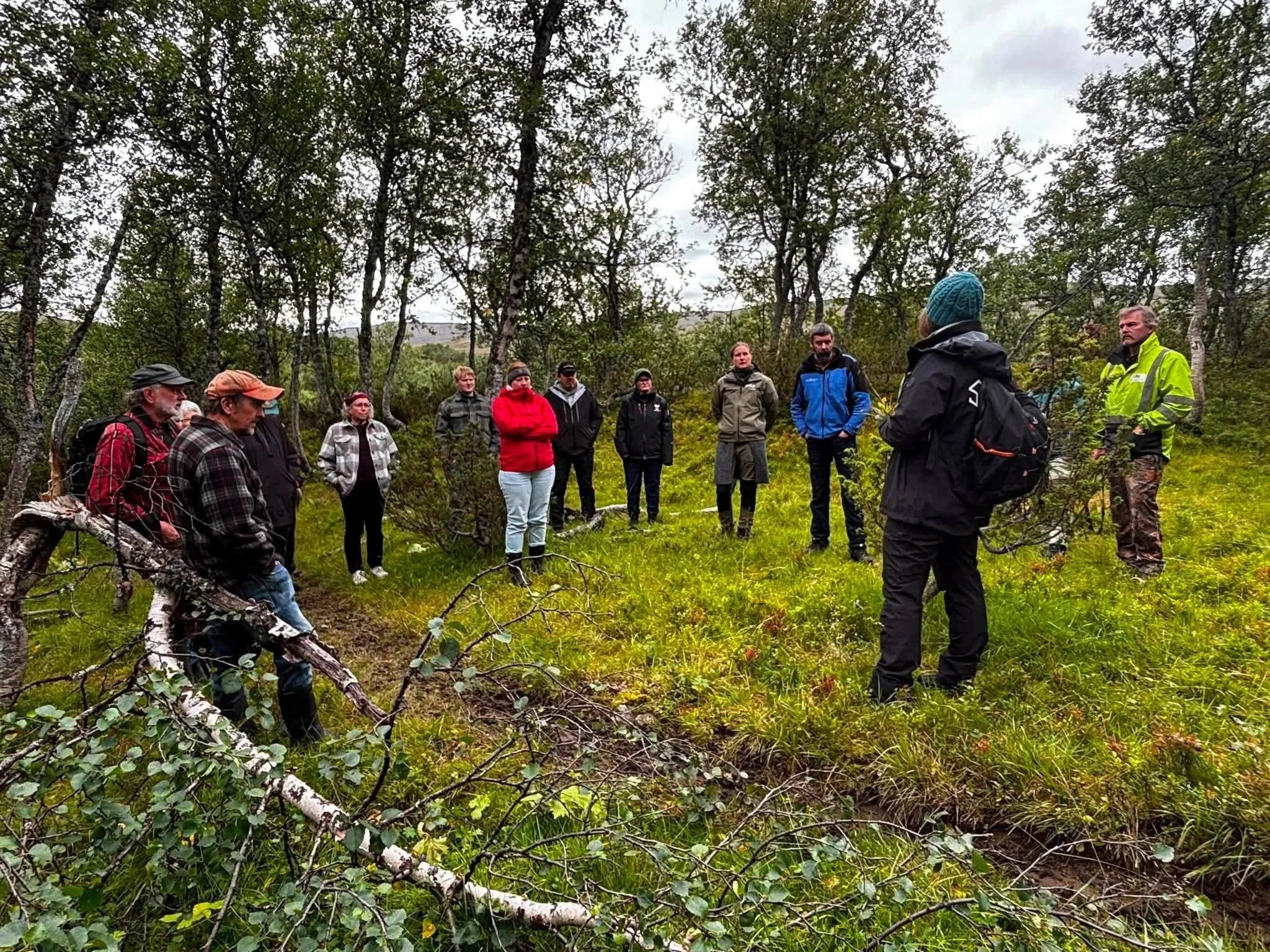Nibio-forsker Bolette Bele tok oss med på ei vandring i utmarksbeite og snakket om biologisk mangfold, Unesco-innskrivningen og Terroir.