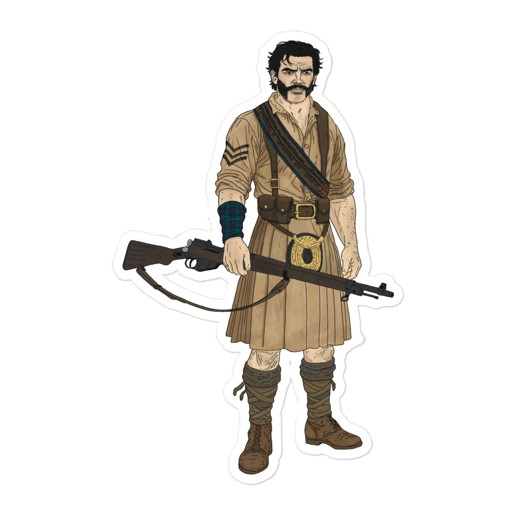 Highland Veteran Sticker