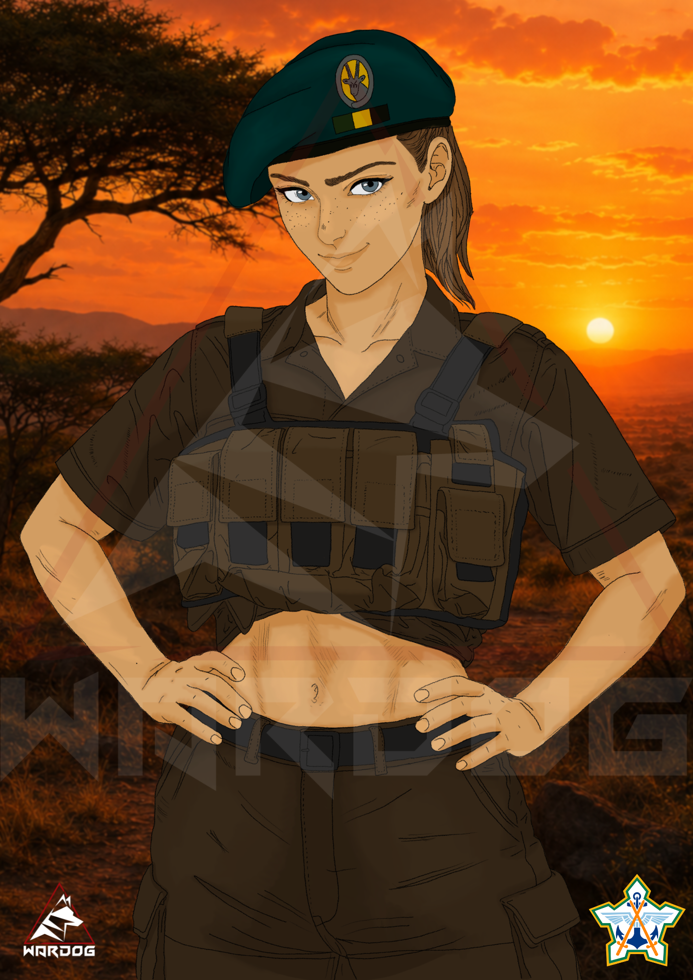 South African Pin-up Art Print