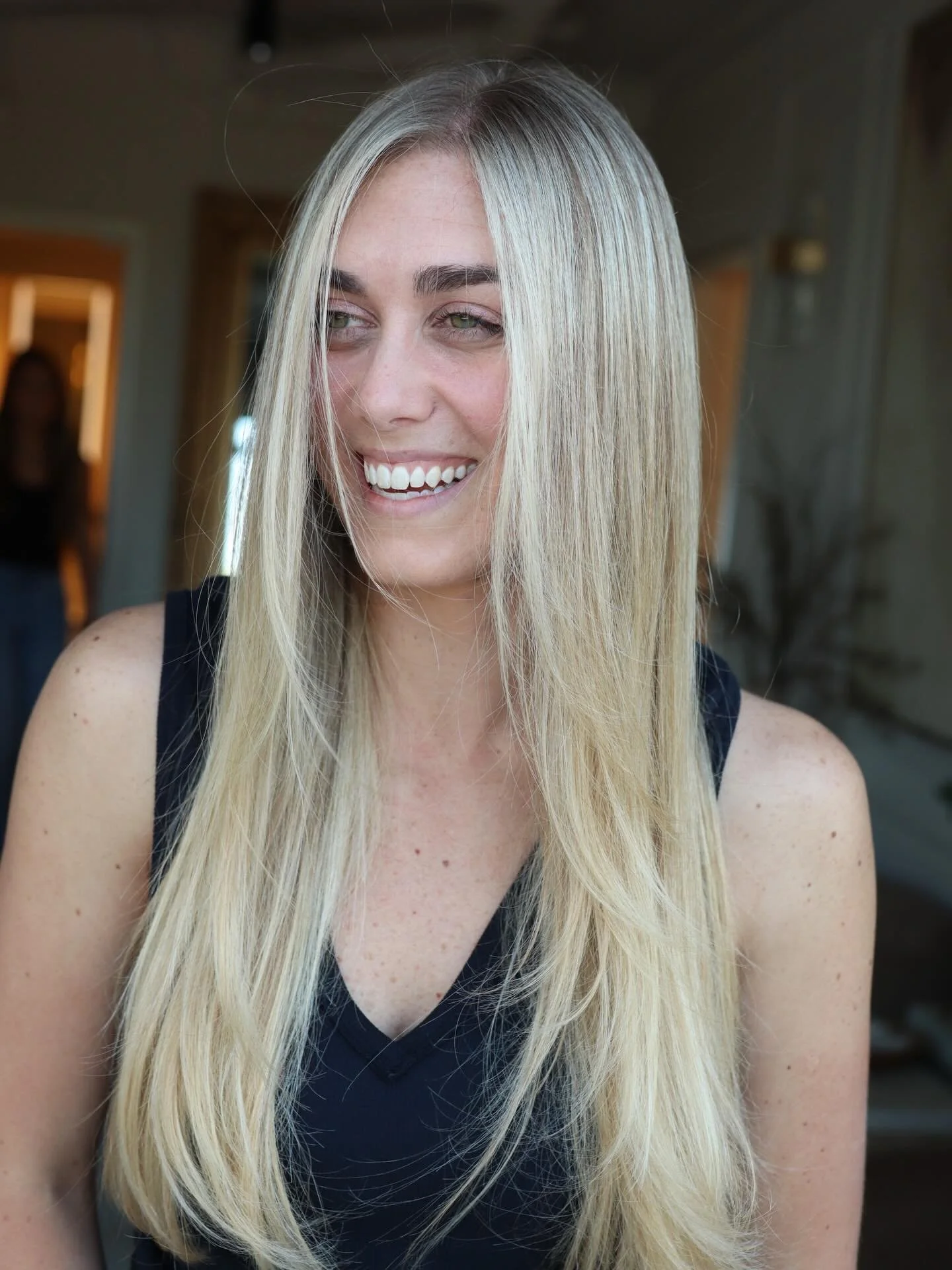 soft hair, loud laughs, big smiles 🍦 x @hairbyabbieh 

#healthyhair #hairstylist #luxurysalon #brentwoodtn #nashvillehair