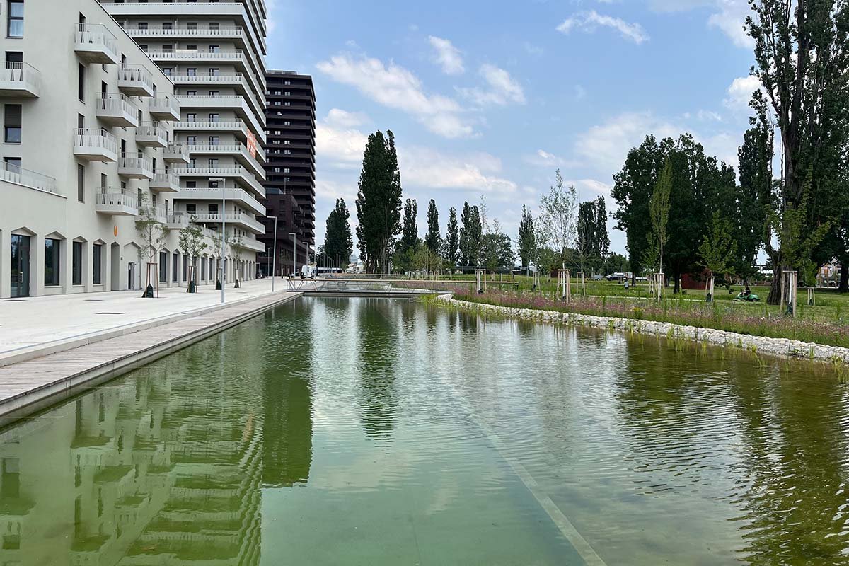 Wasserzeile im Reininghauspark Graz