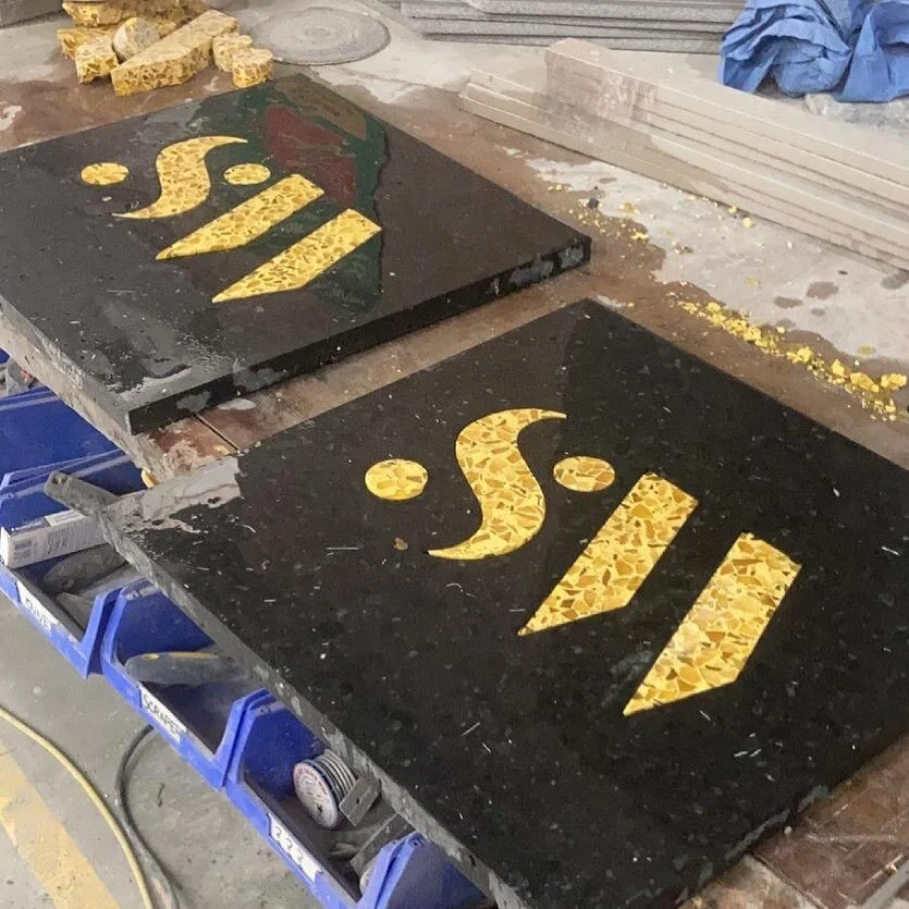 Terrazzo door plaque