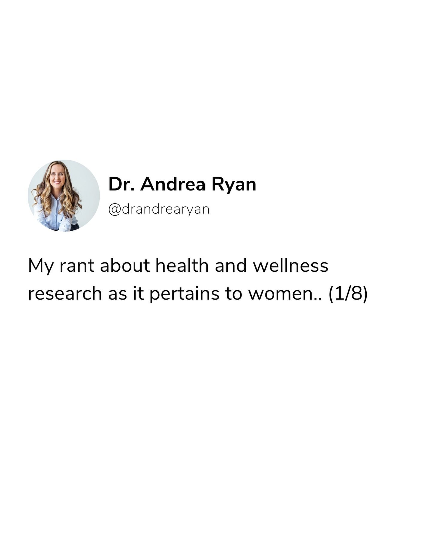 It&rsquo;s kind of like that time when NASA asked a female astronaut if 100 tampons would be enough for a six day voyage into space. 🚀 

But SERIOUSLY. It&rsquo;s astonishing to me that health researchers don&rsquo;t question whether or not the same