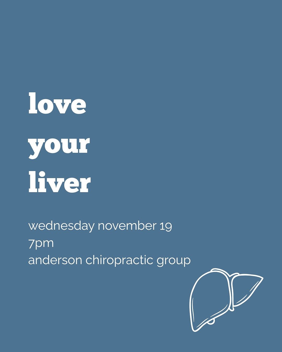 ✨My final in person workshop in 2025✨

Feeling puffy, tired, or stuck? Your liver might need some love.

Join the Love Your Liver Workshop &mdash; a simple, holistic reset for your hormones, metabolism + energy.

Learn how to support your liver throu